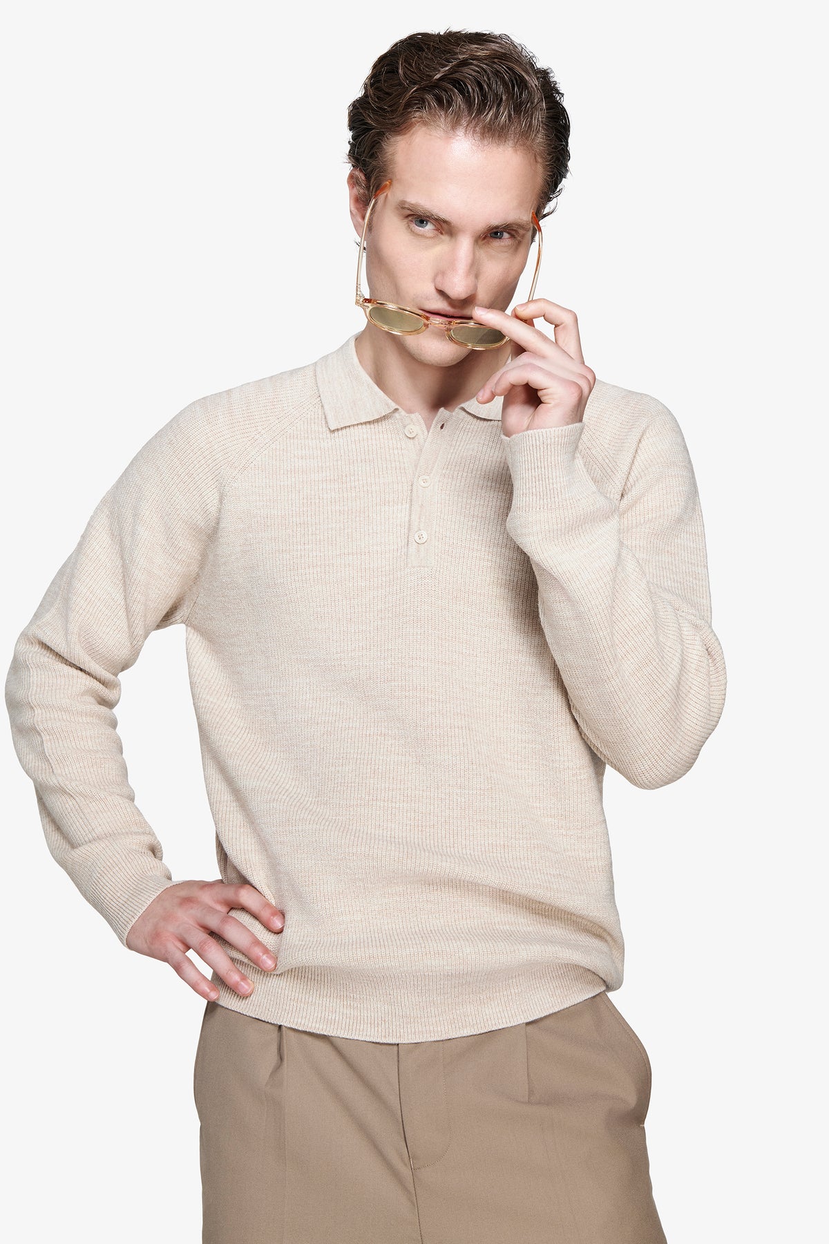 Polo in maglia costa inglese corda
