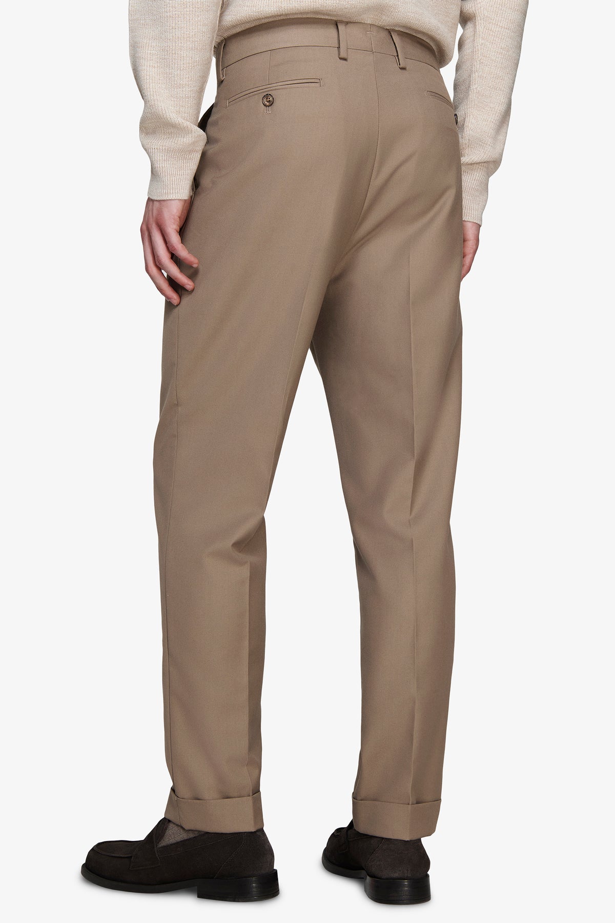 Pantaloni twill beige