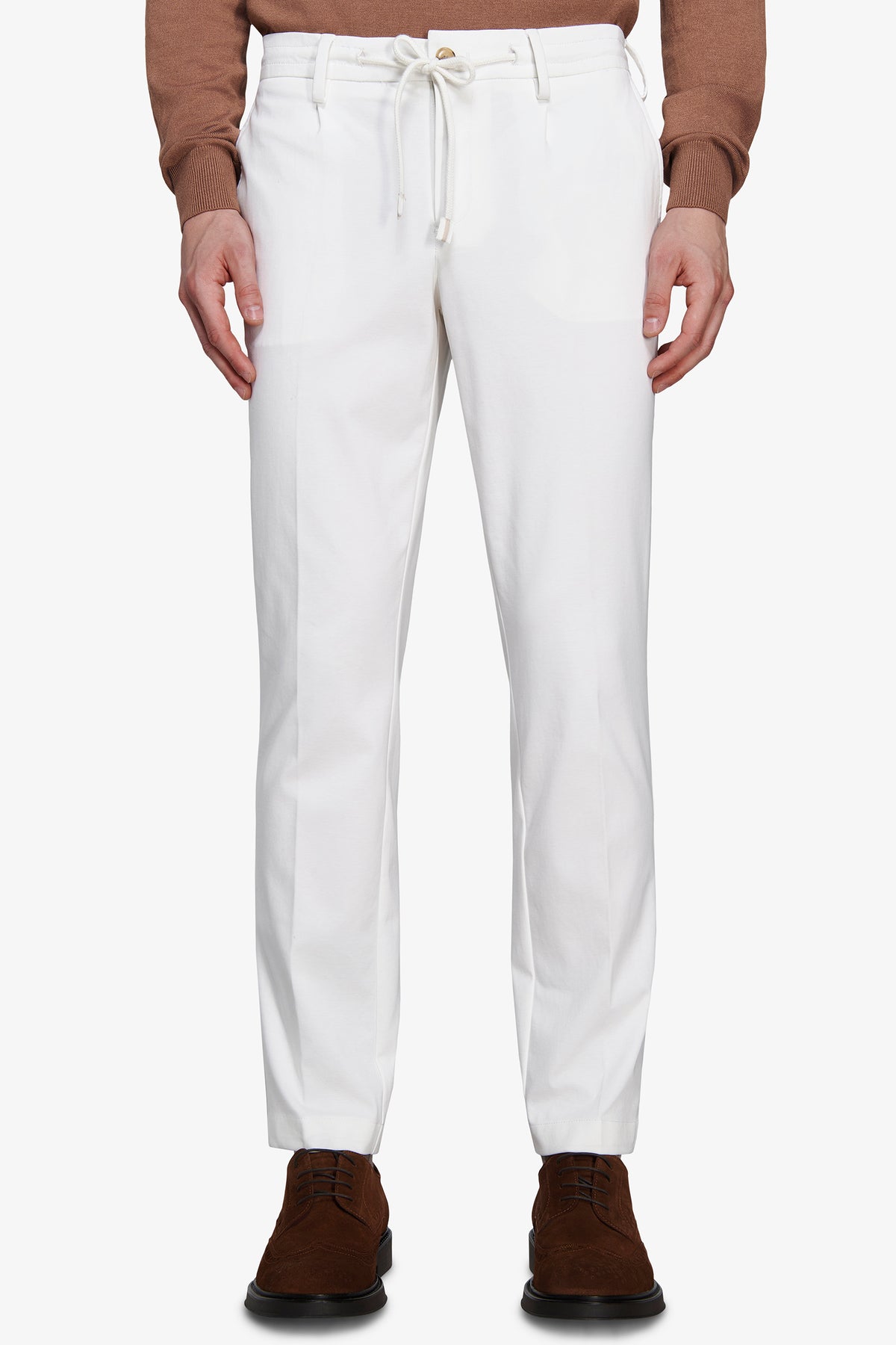 Pantaloni jersey panna