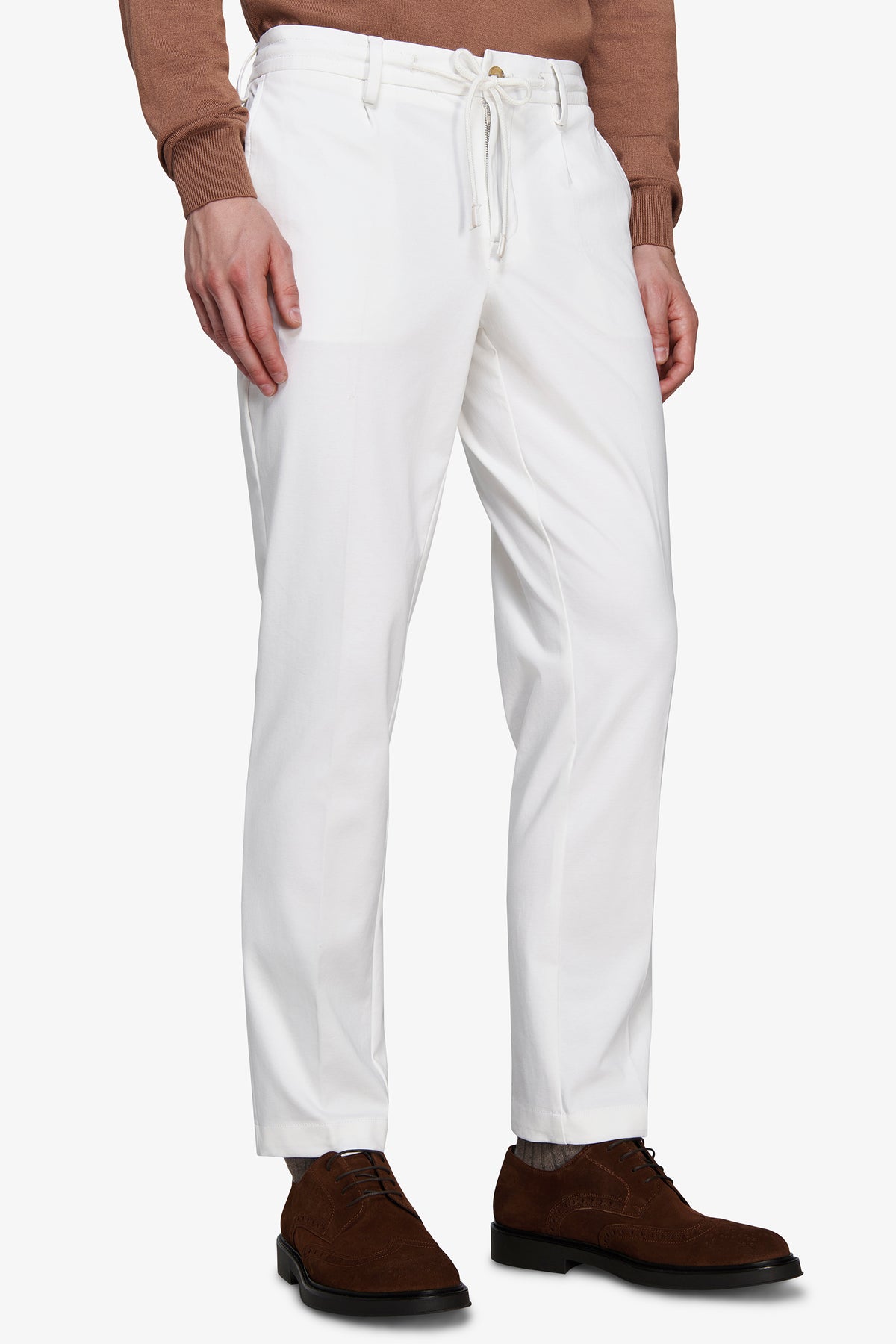 Pantaloni jersey panna