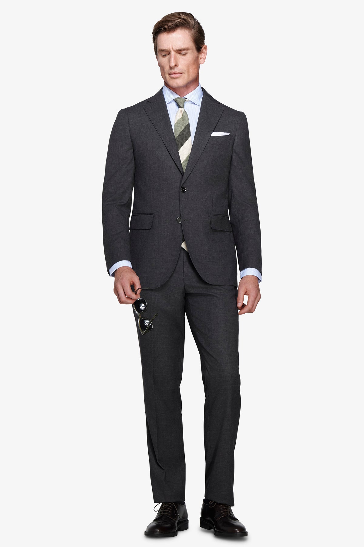 Giacca in grisaglia regular fit verde