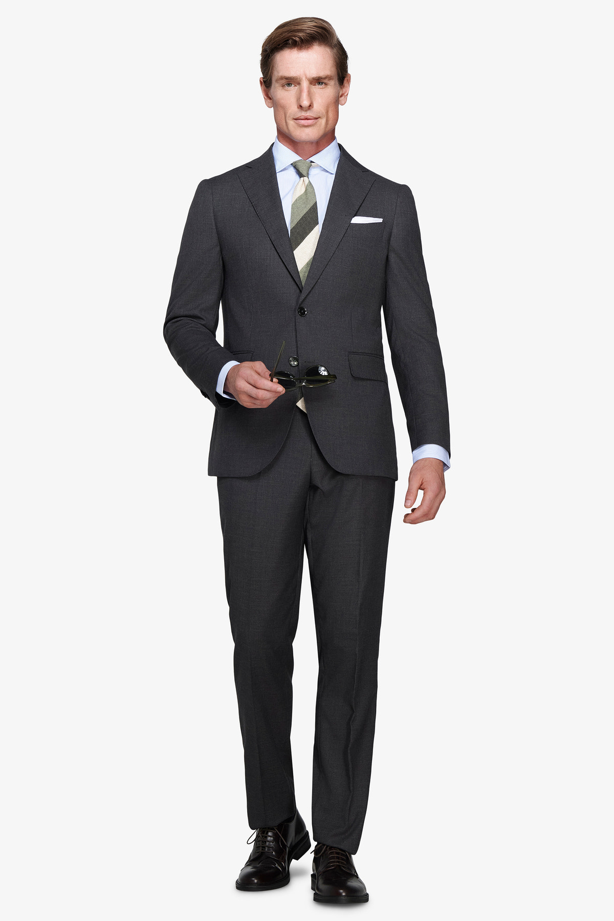 Giacca in grisaglia regular fit verde