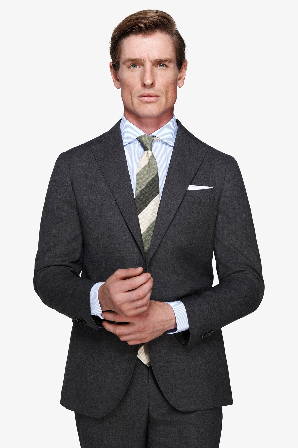 Giacca in grisaglia regular fit verde