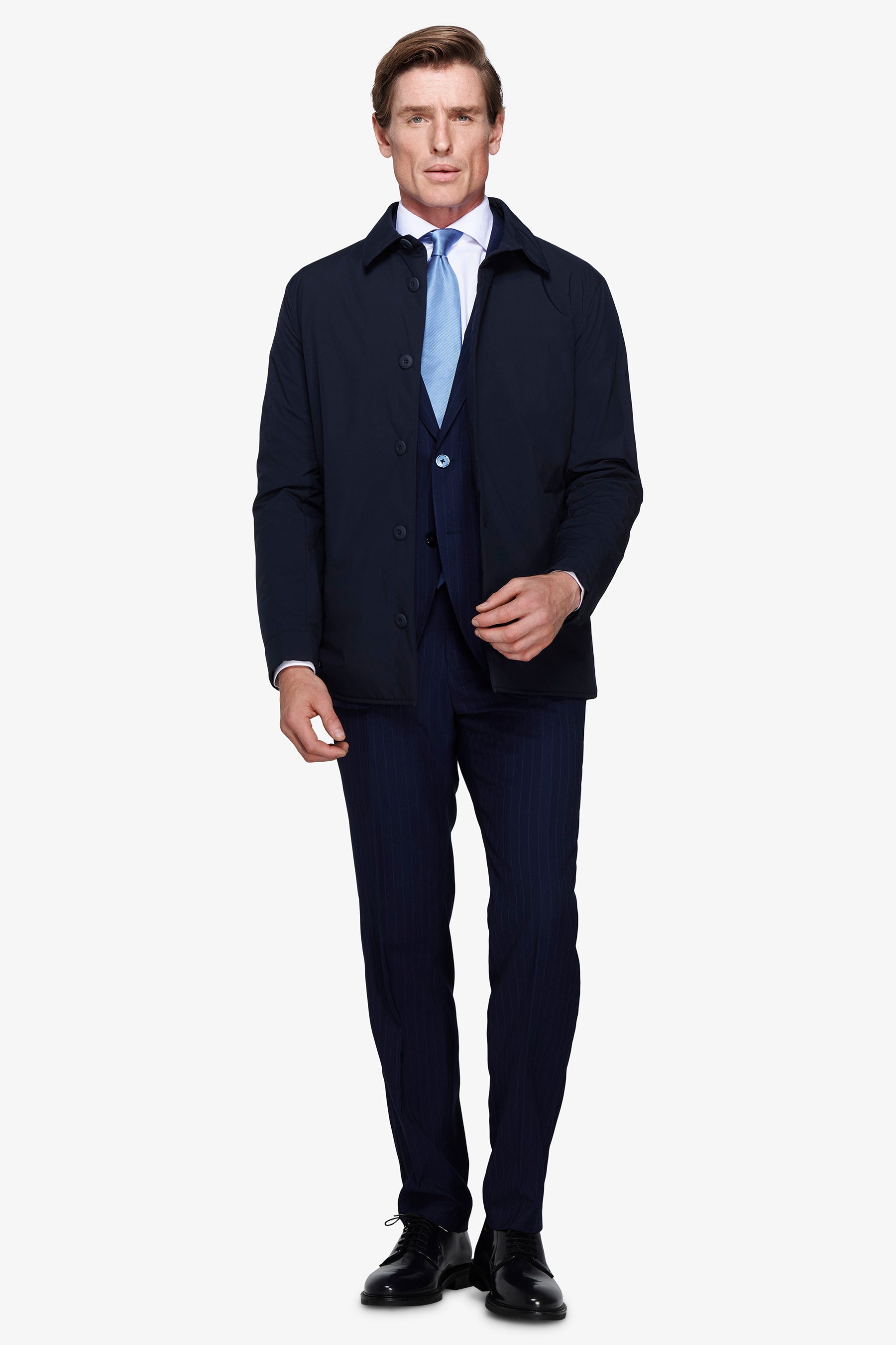 Trench corto blu