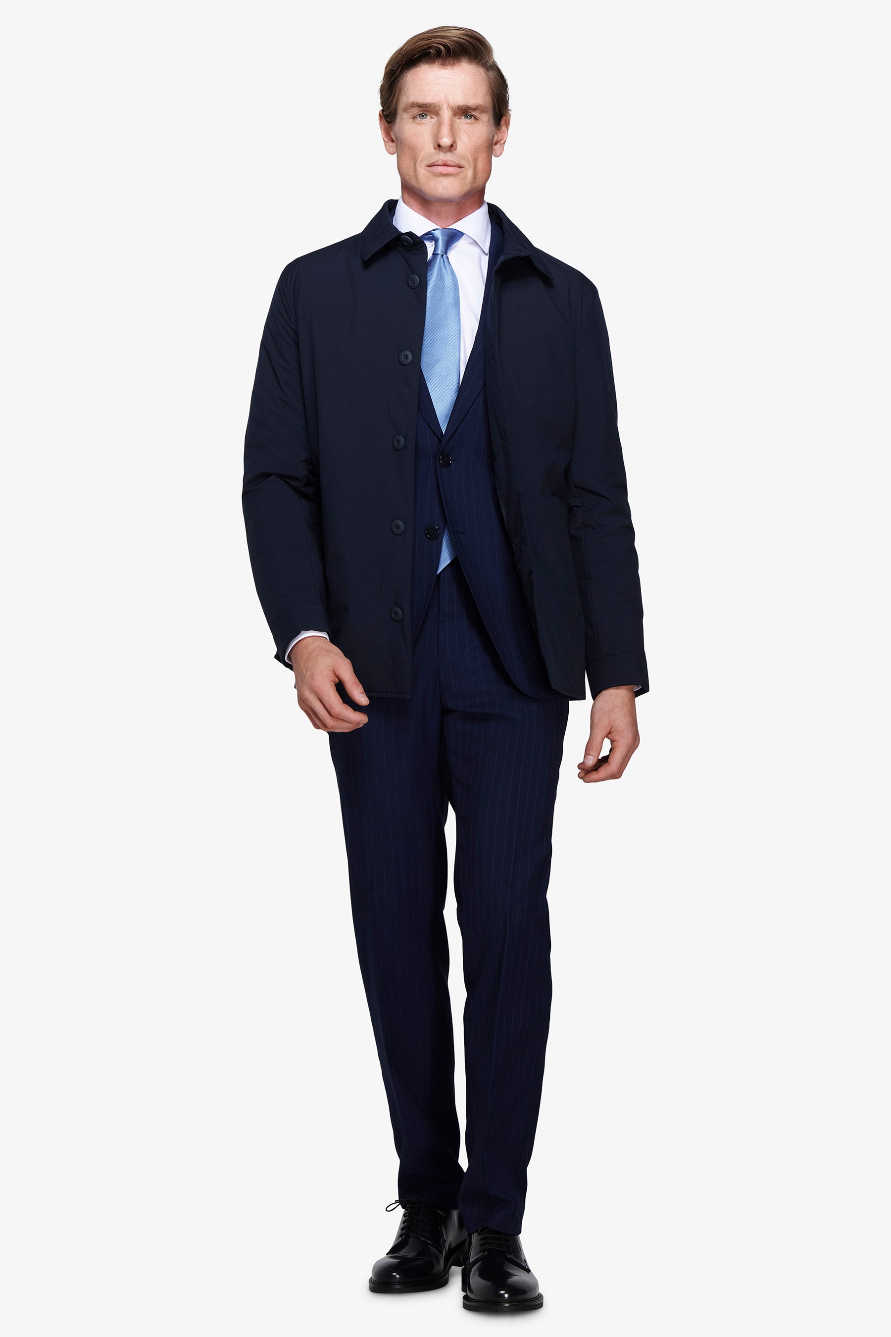 Trench corto blu
