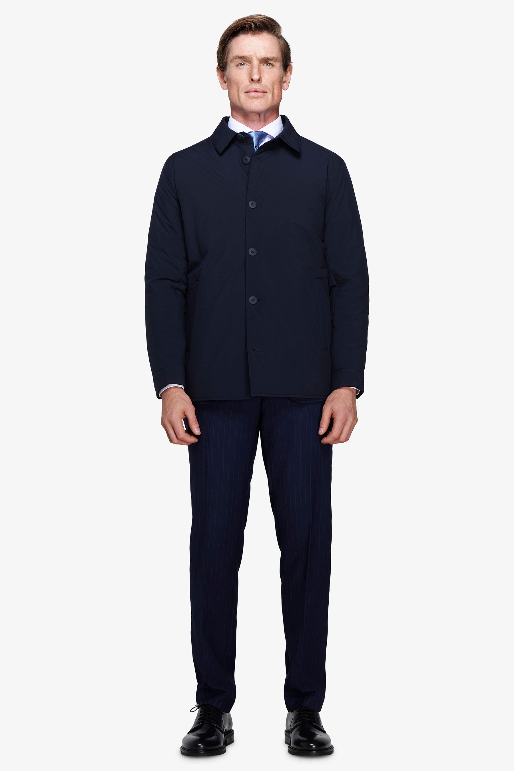 Trench corto blu