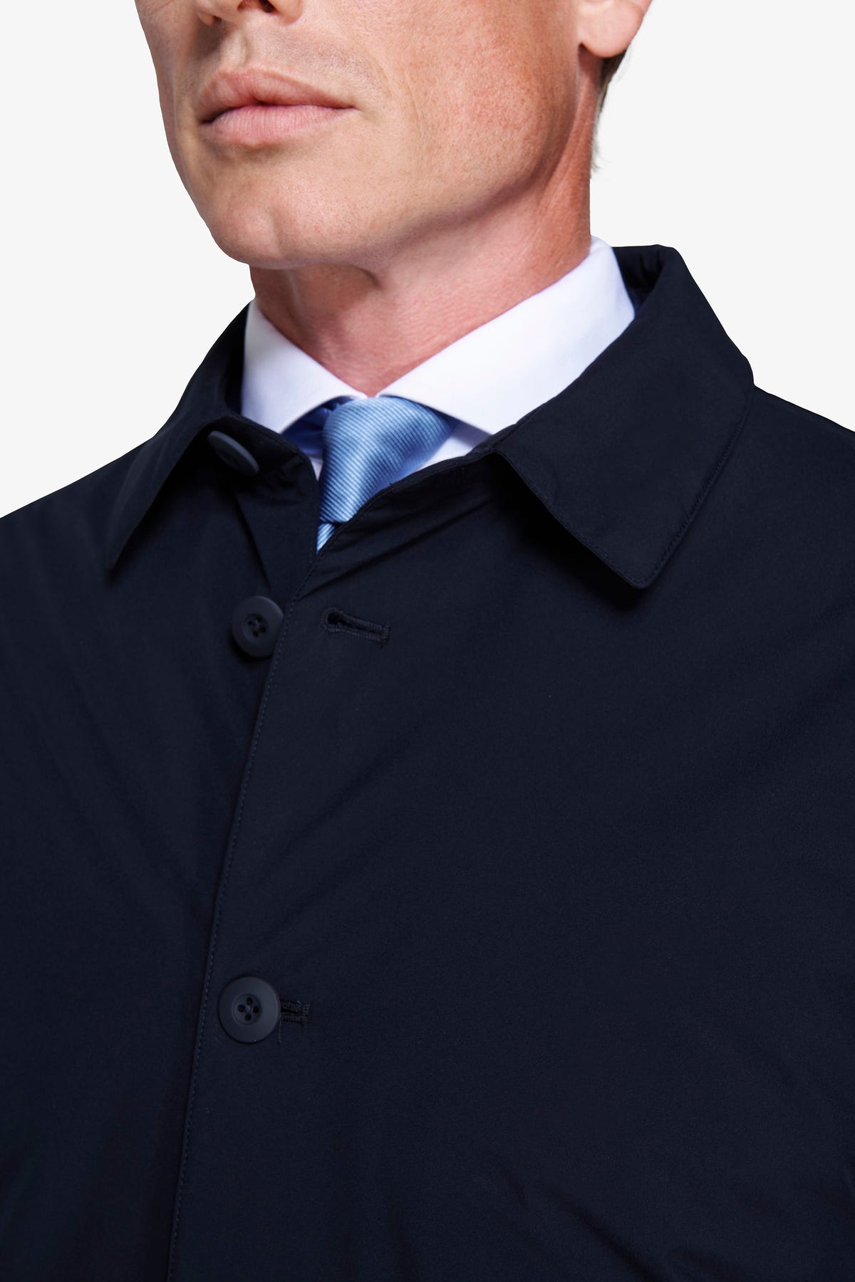 Trench corto blu