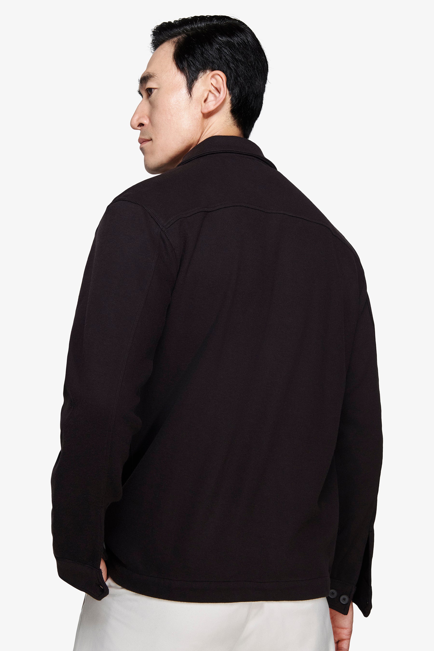 Bomber in maglia full zip moro