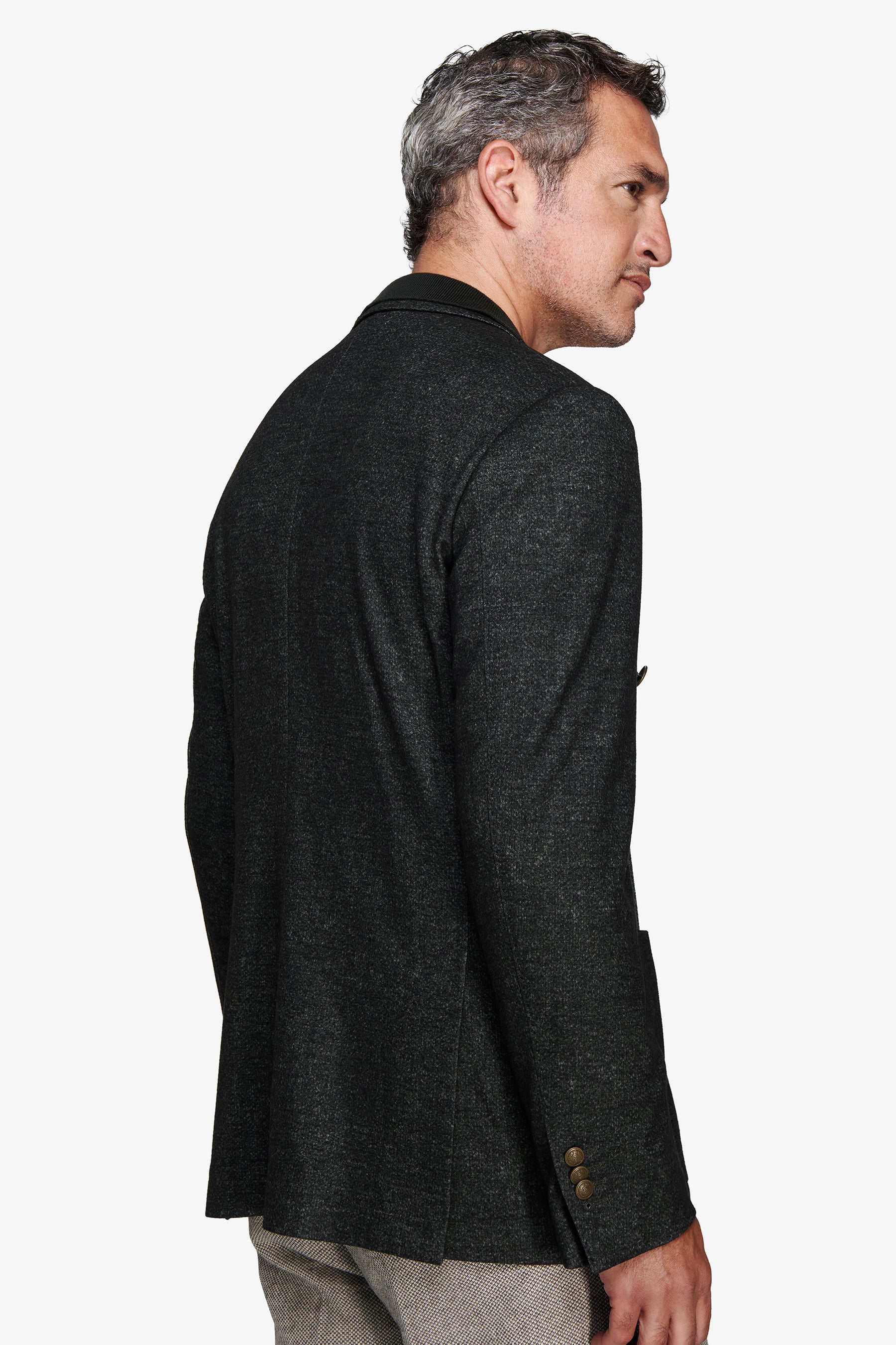Giacca jersey doppiopetto verde