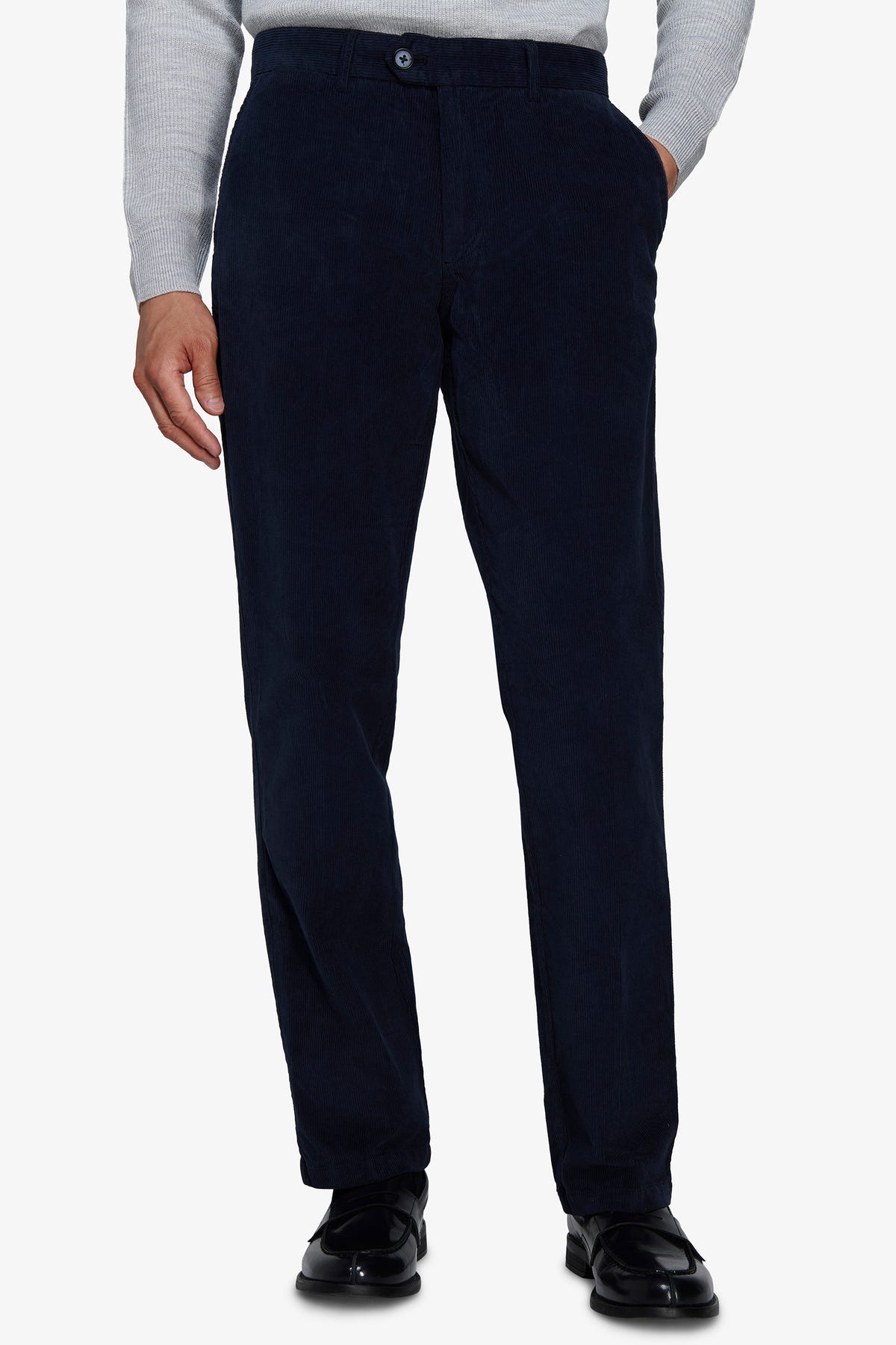 Pantaloni velluto millerighe regular denim