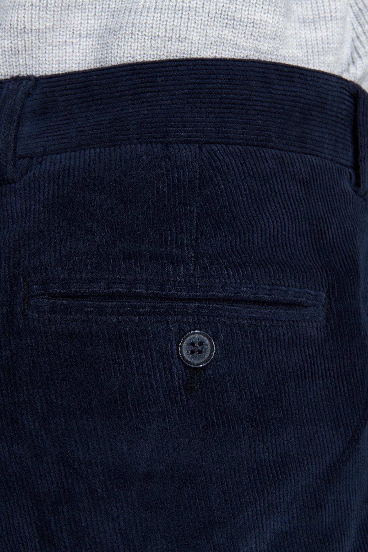 Pantaloni velluto millerighe regular denim