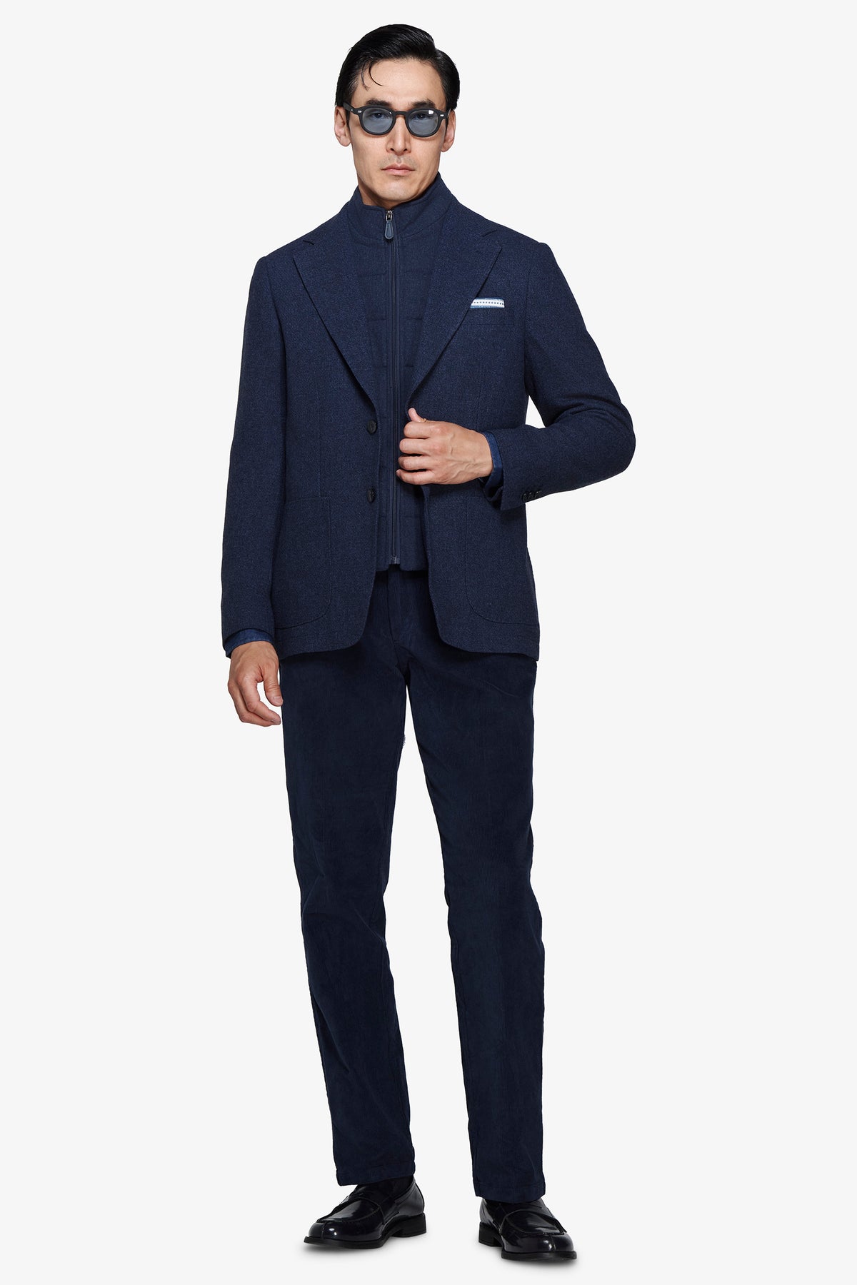 Giacca pettorina blu