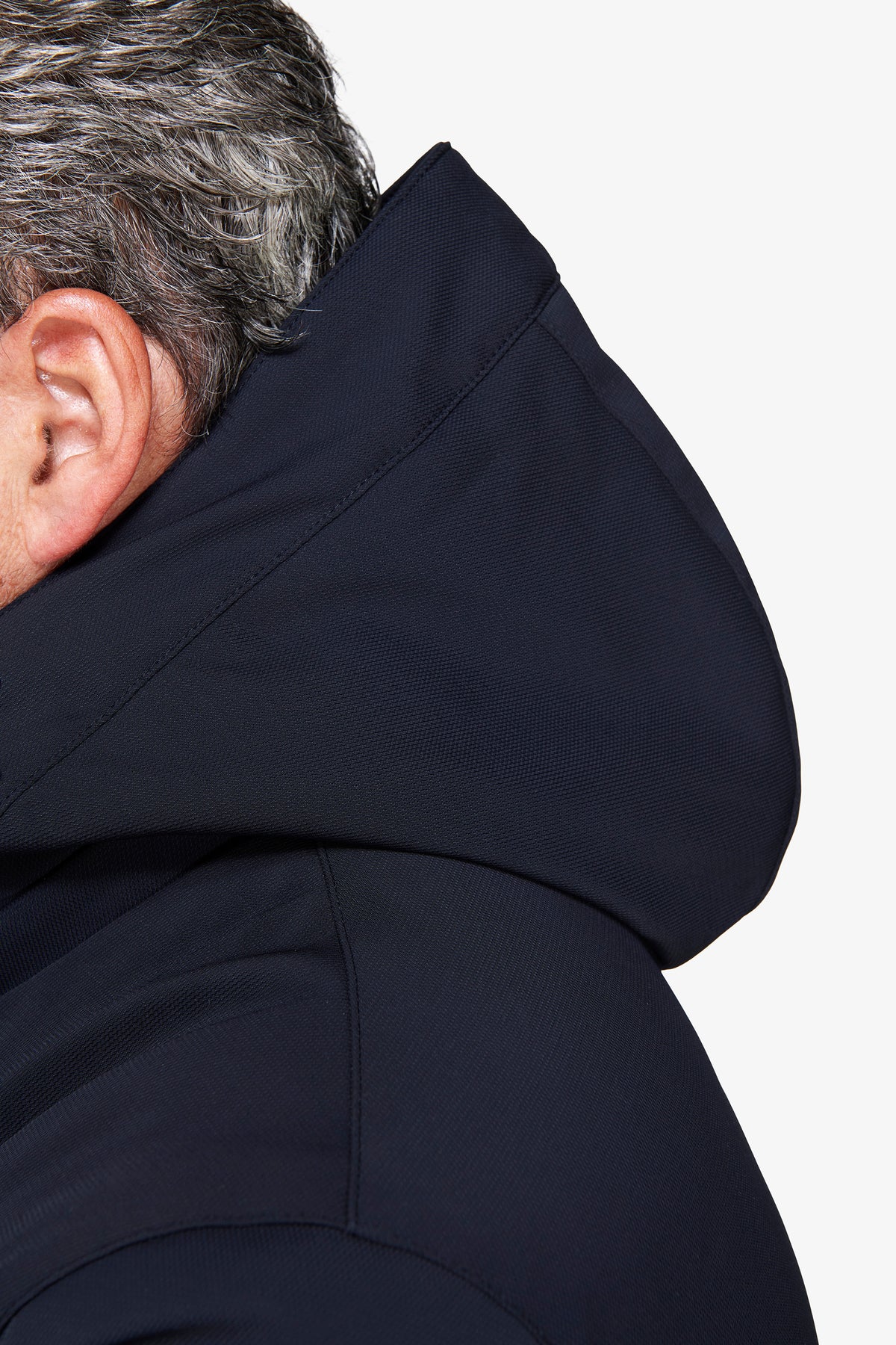 Parka con pettorina blu