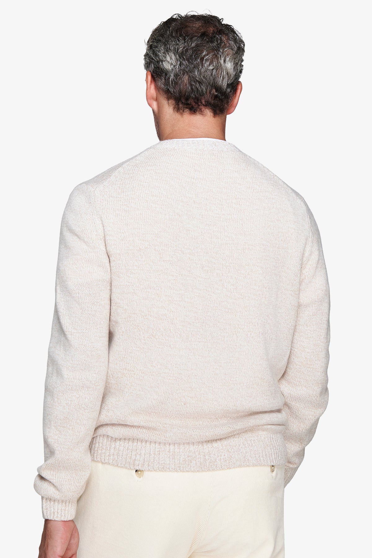 Maglia girocollo mouline' corda