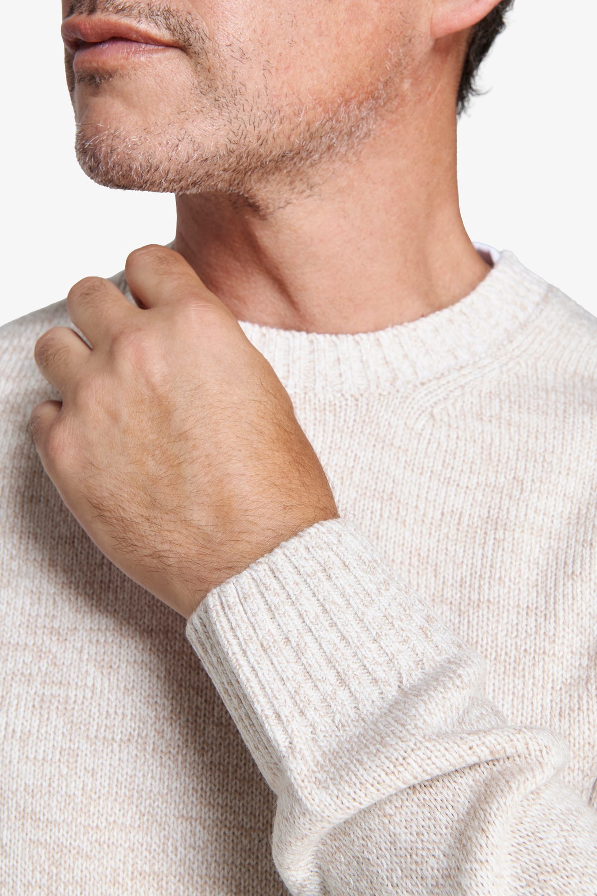 Maglia girocollo mouline' corda