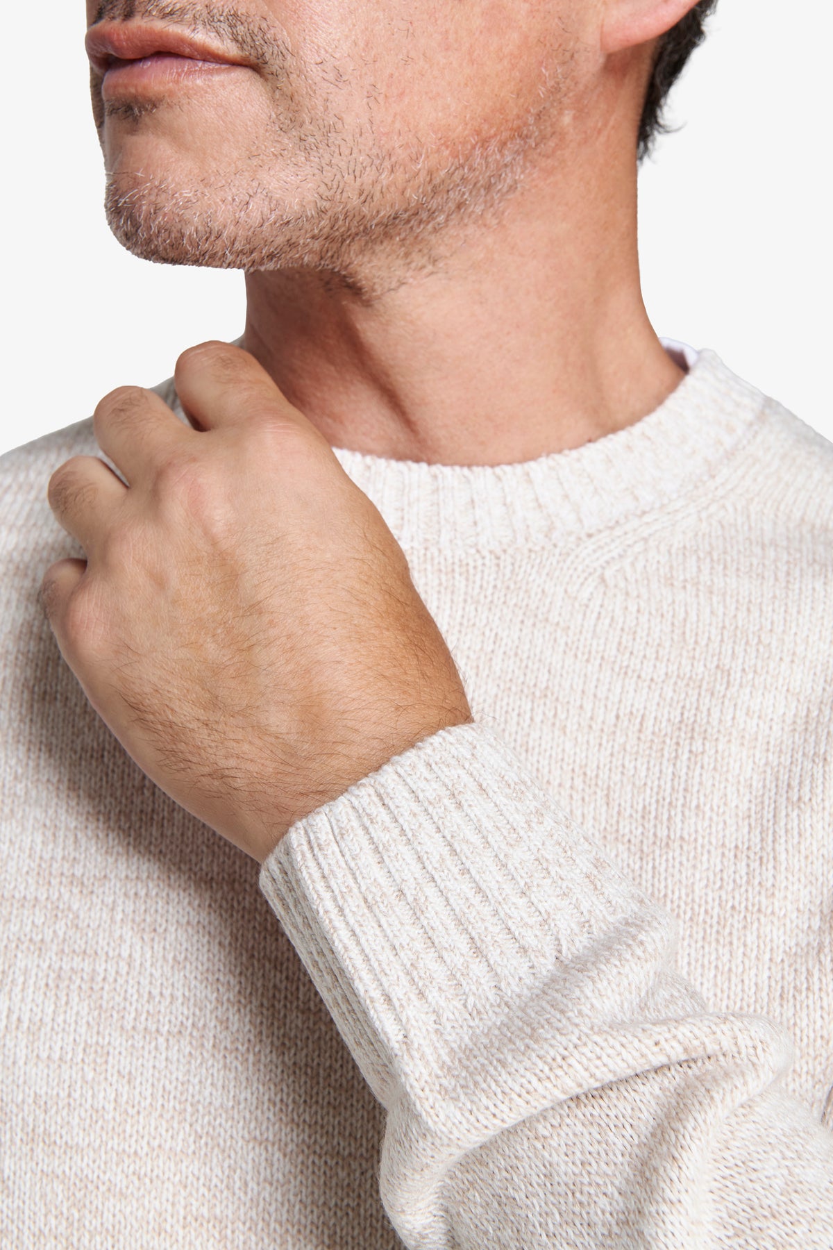 Maglia girocollo mouline' corda
