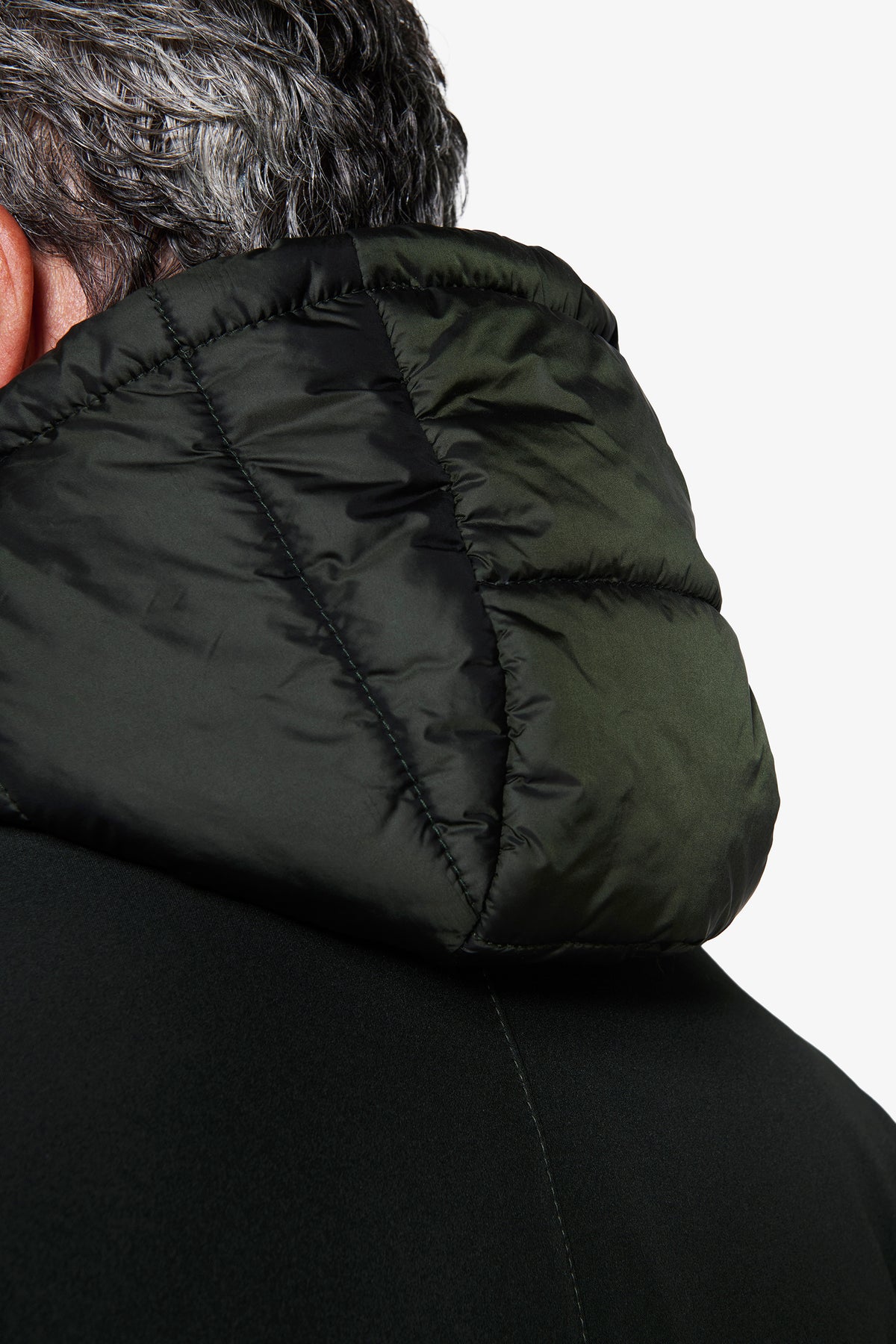Parka con pettorina verde
