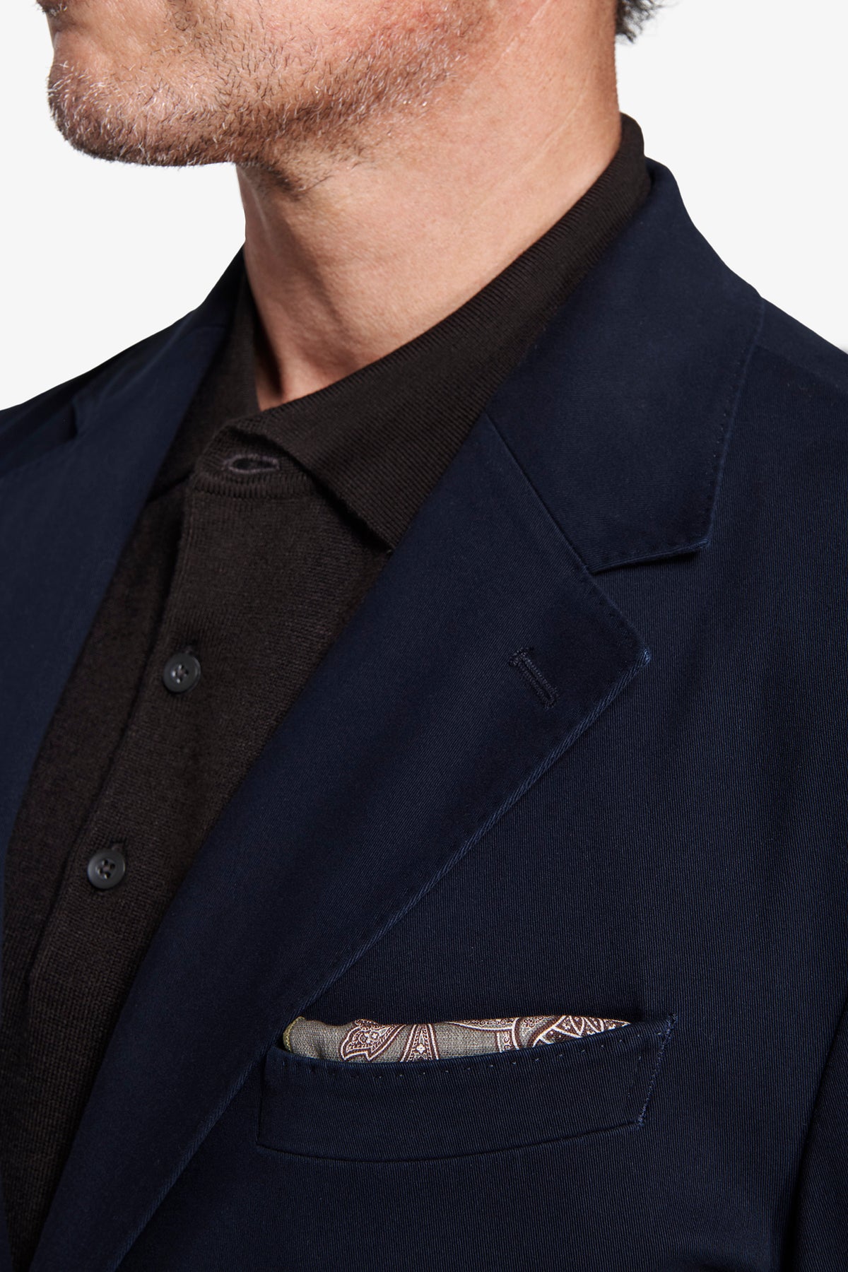 Giacca in cotone stretch blu