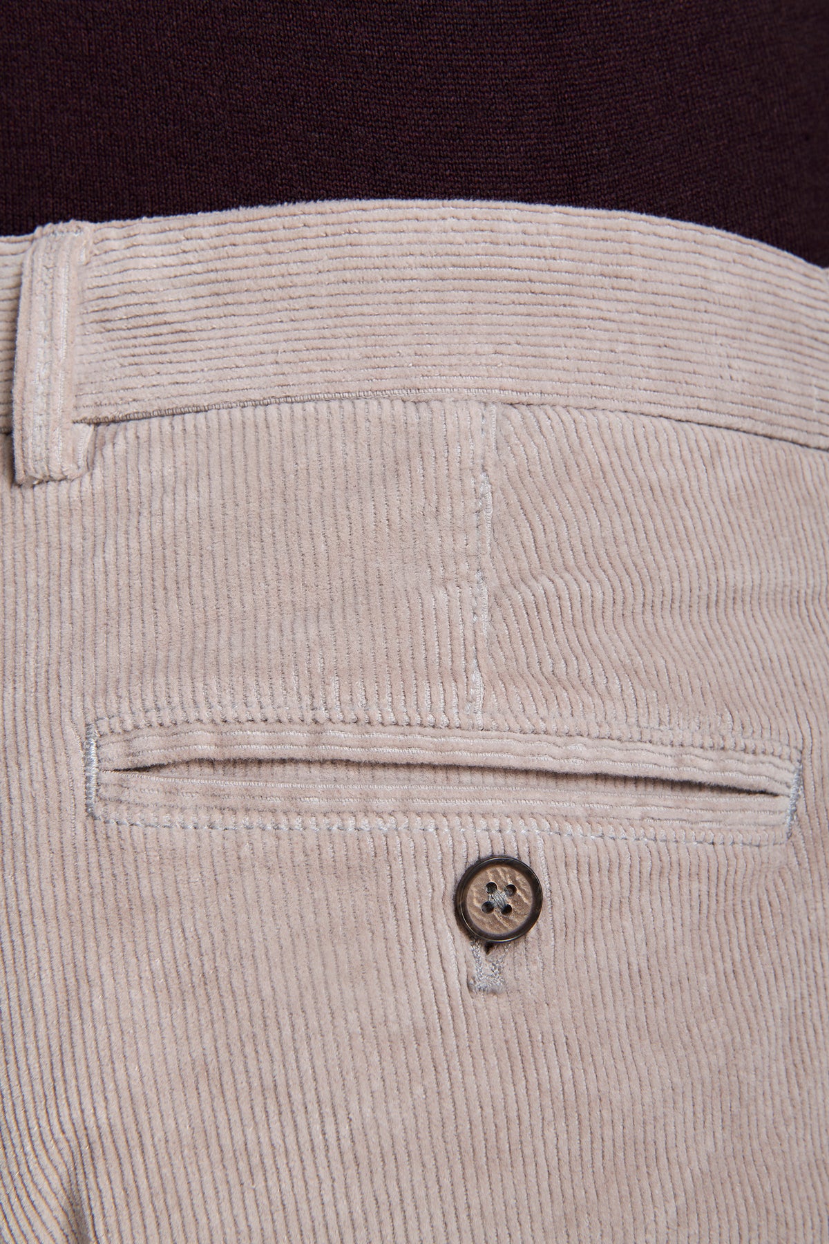 Pantaloni velluto millerighe regular tortora