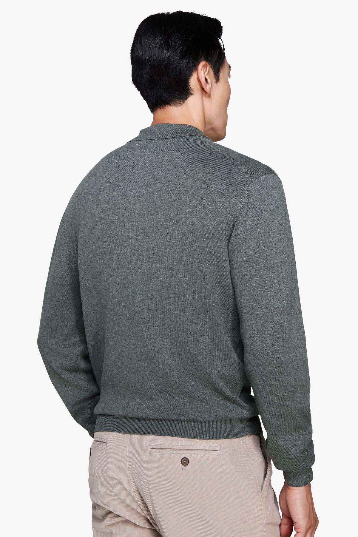 Polo in maglia con bottoni verde