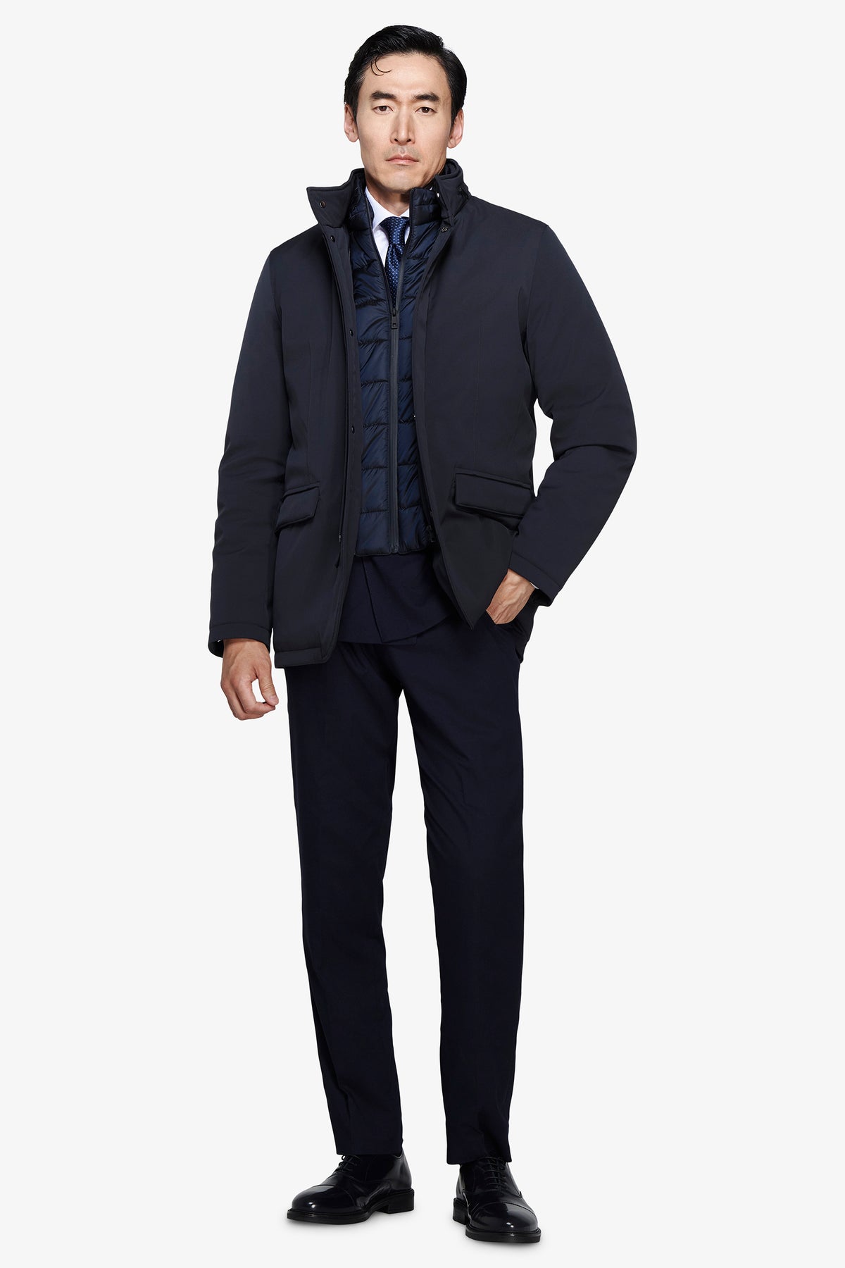 Field jacket tecnica blu