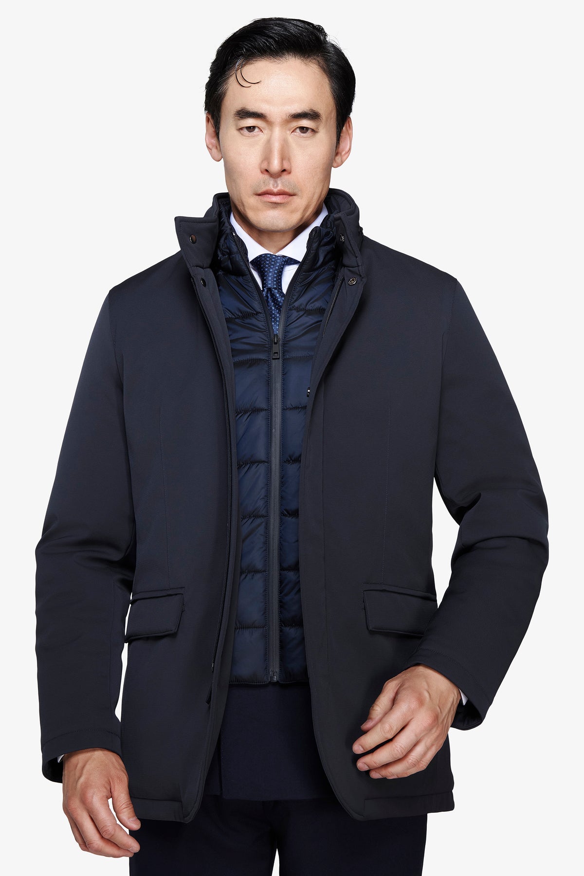 Field jacket tecnica blu