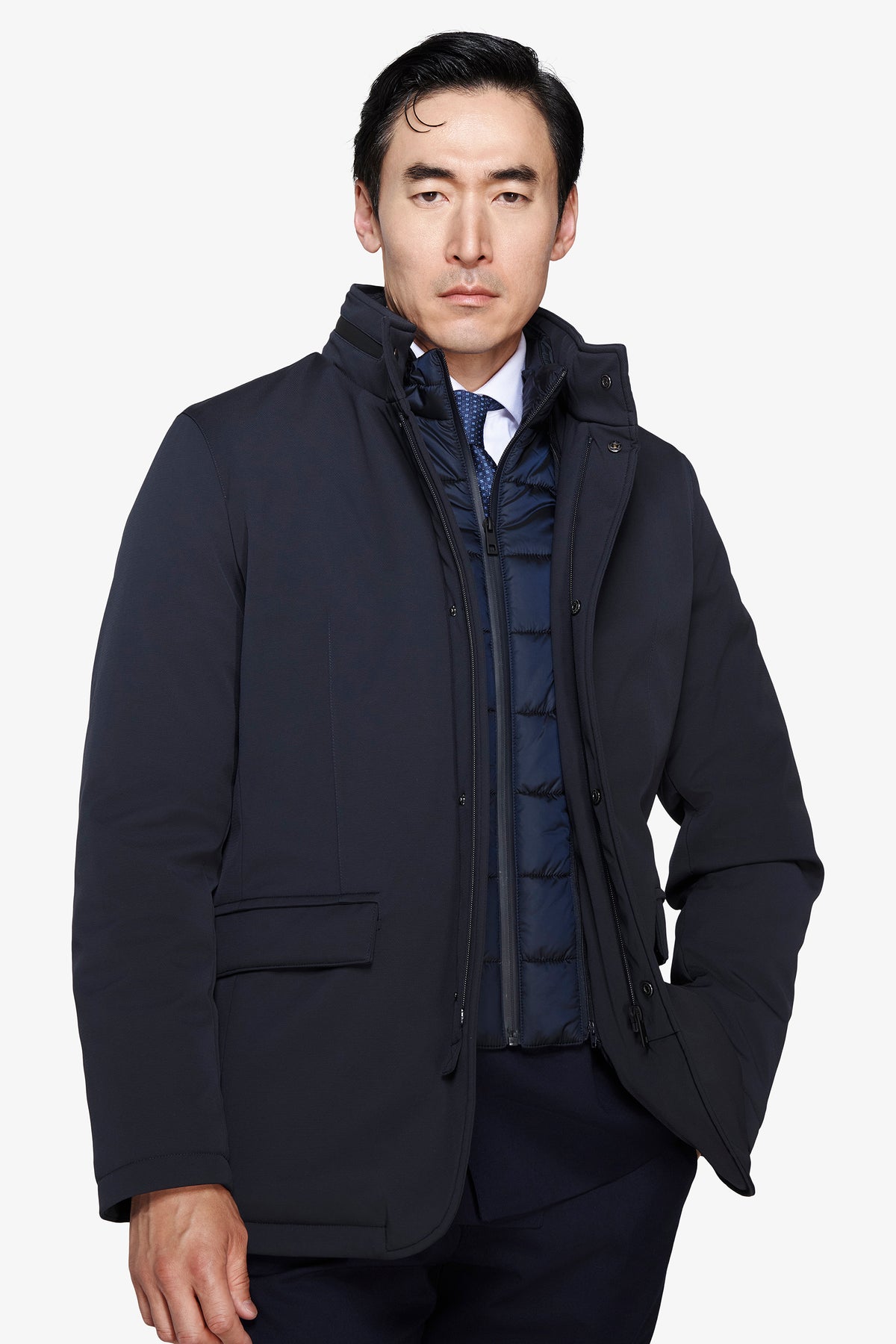 Field jacket tecnica blu