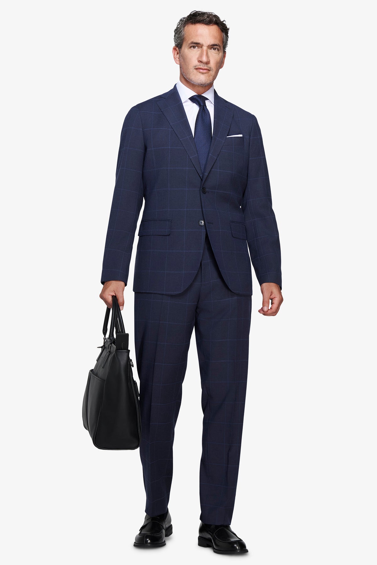 Giacca finestrata regular blu