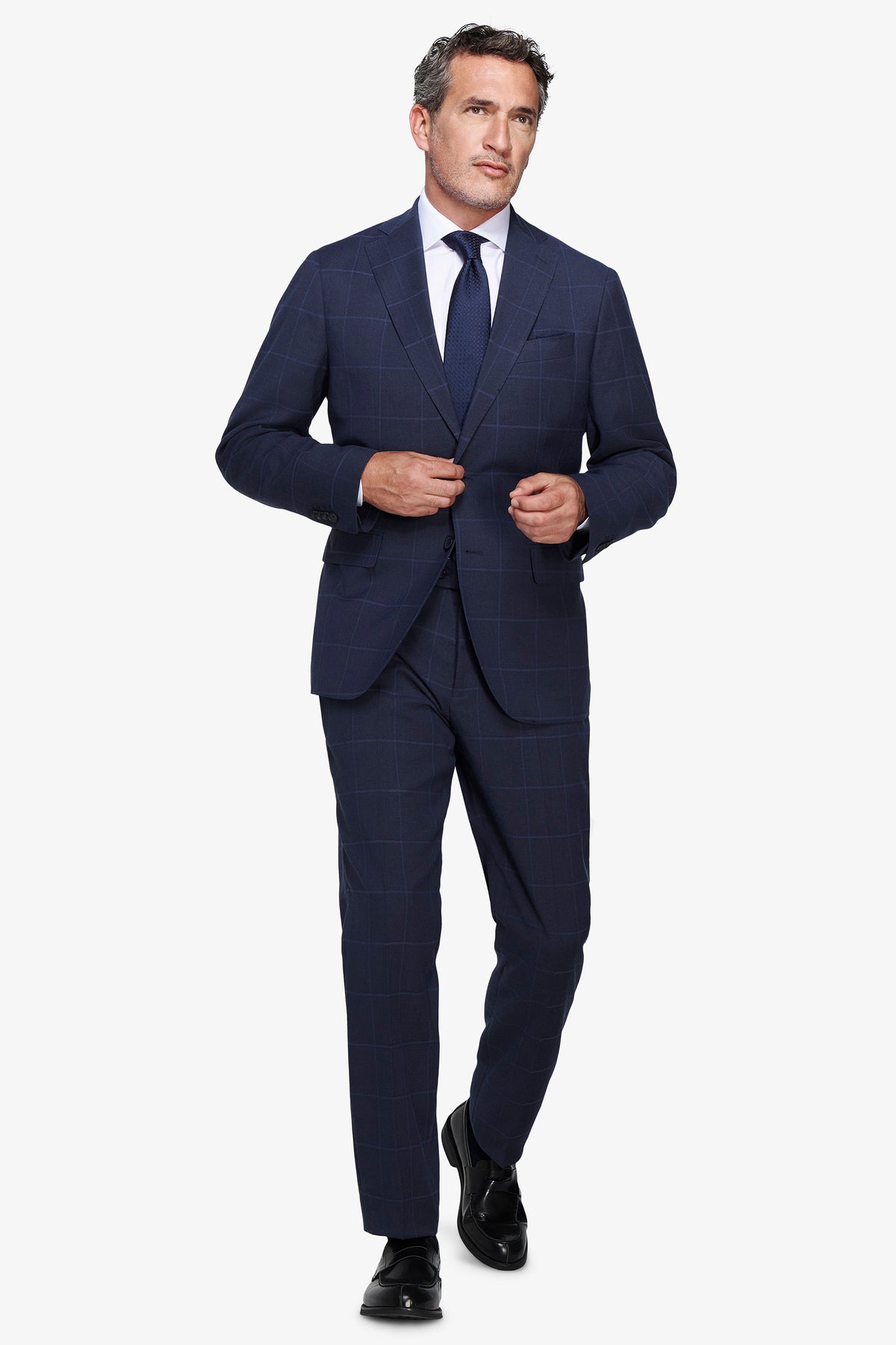 Giacca finestrata regular blu
