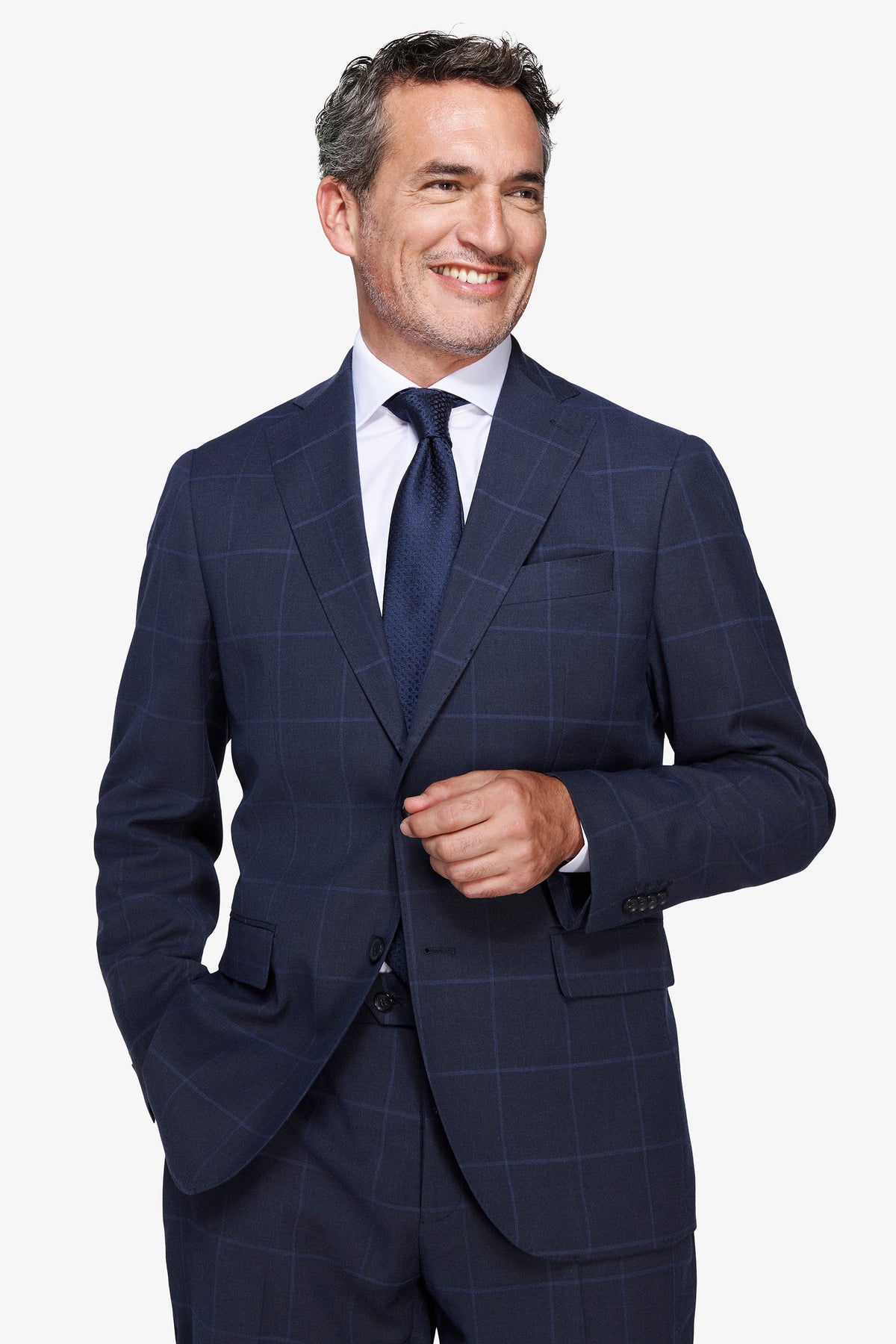 Giacca finestrata regular blu