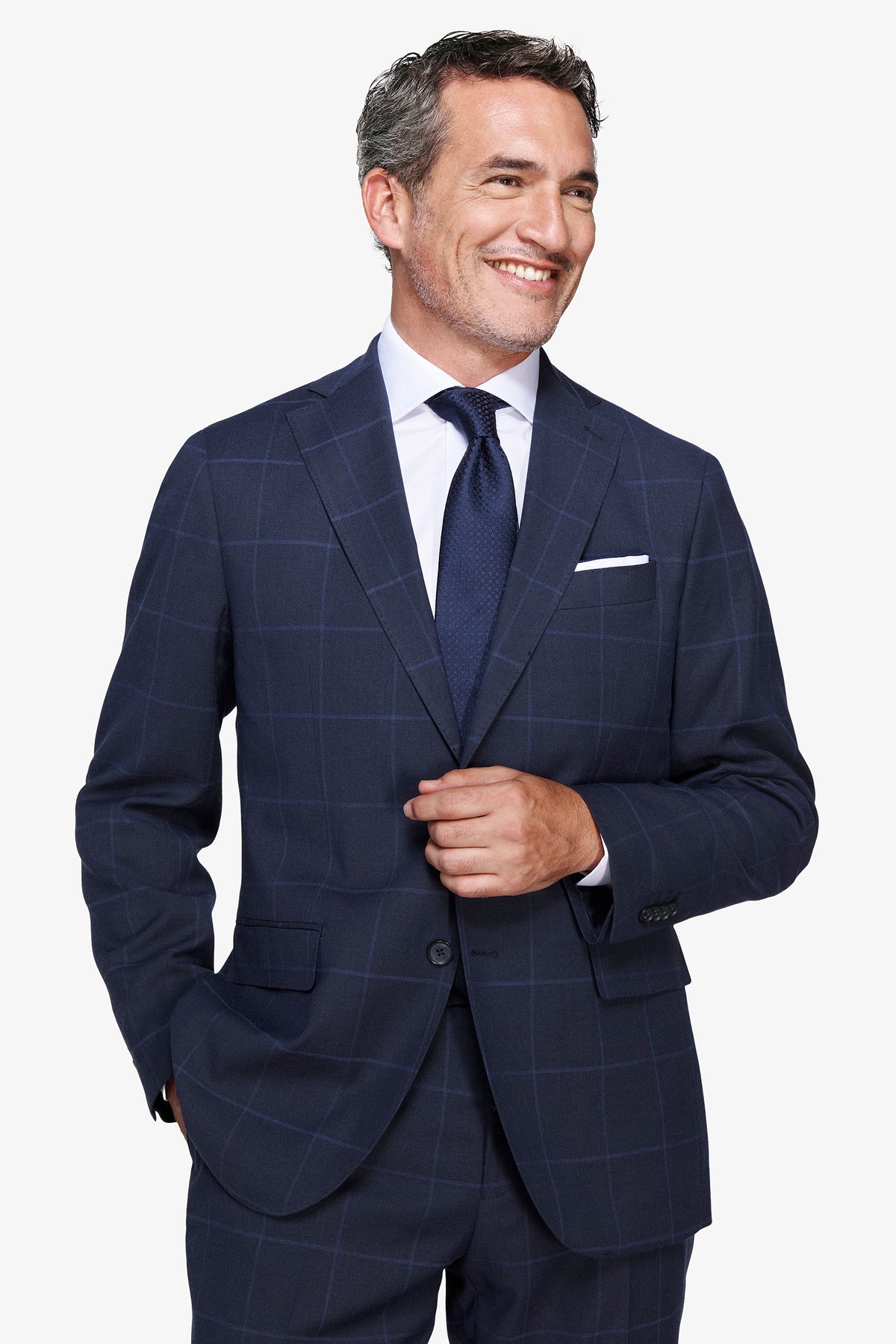 Giacca finestrata regular blu