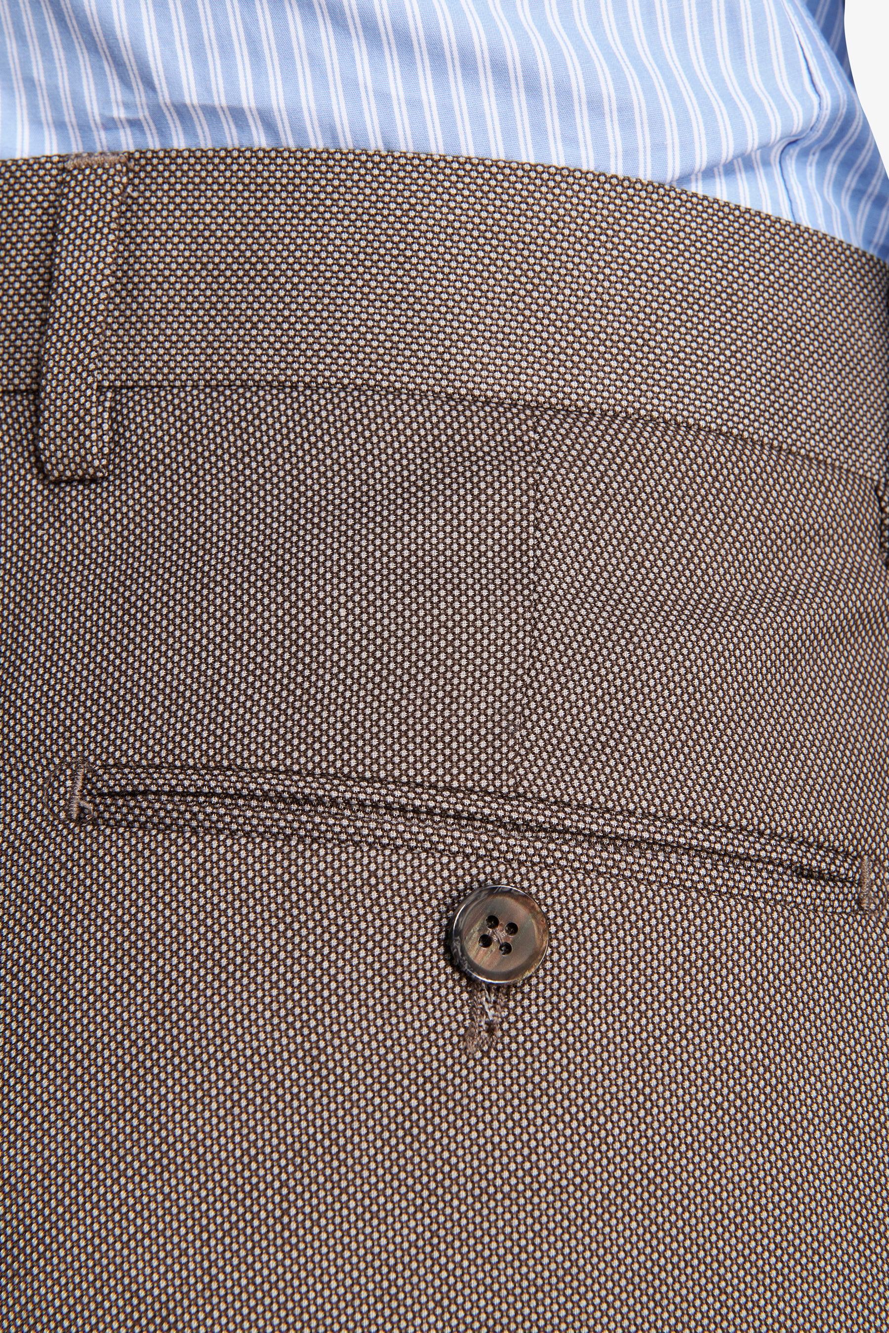 Pantaloni occhio di pernice misto lana tortora