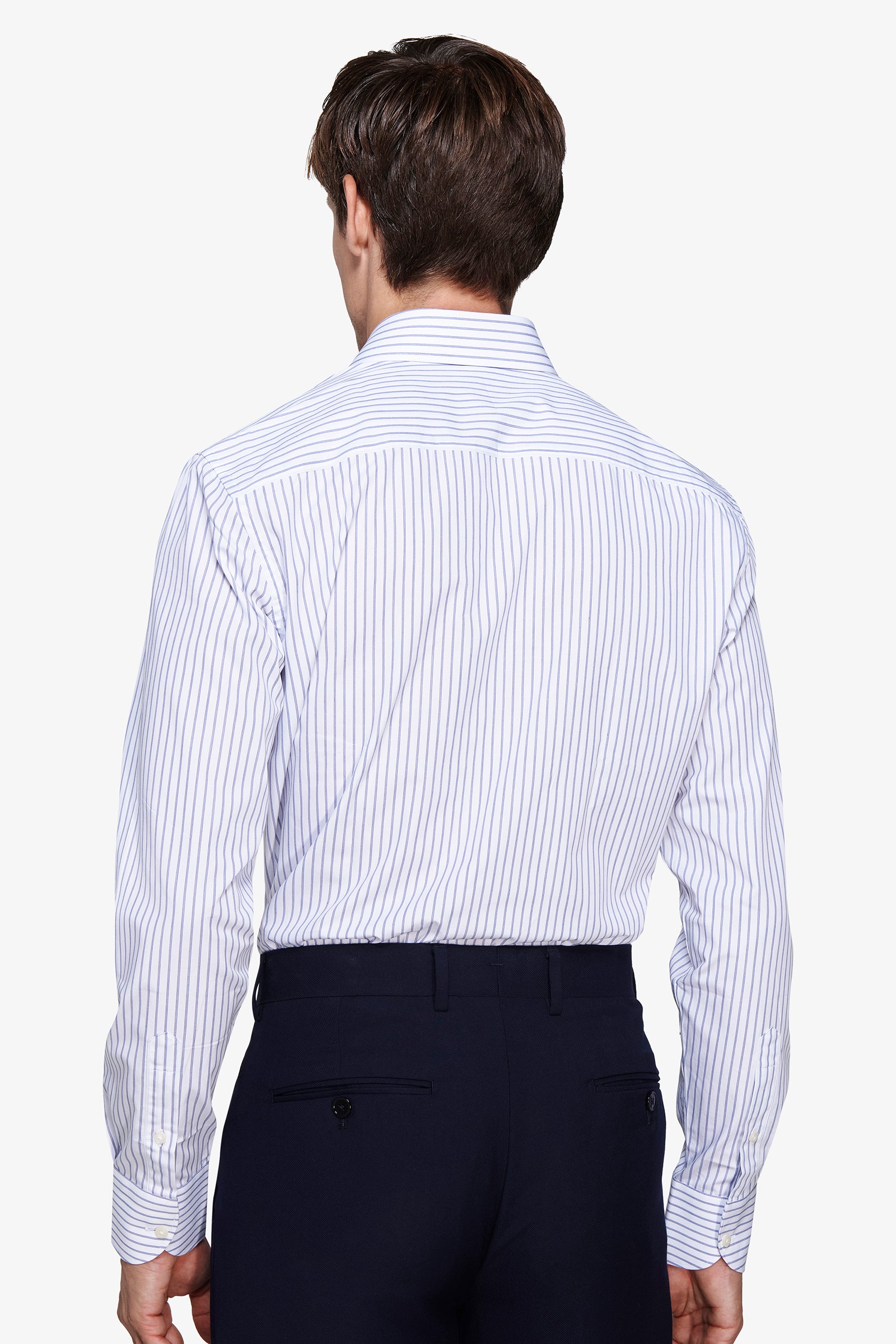 Camicia a righe blu slim