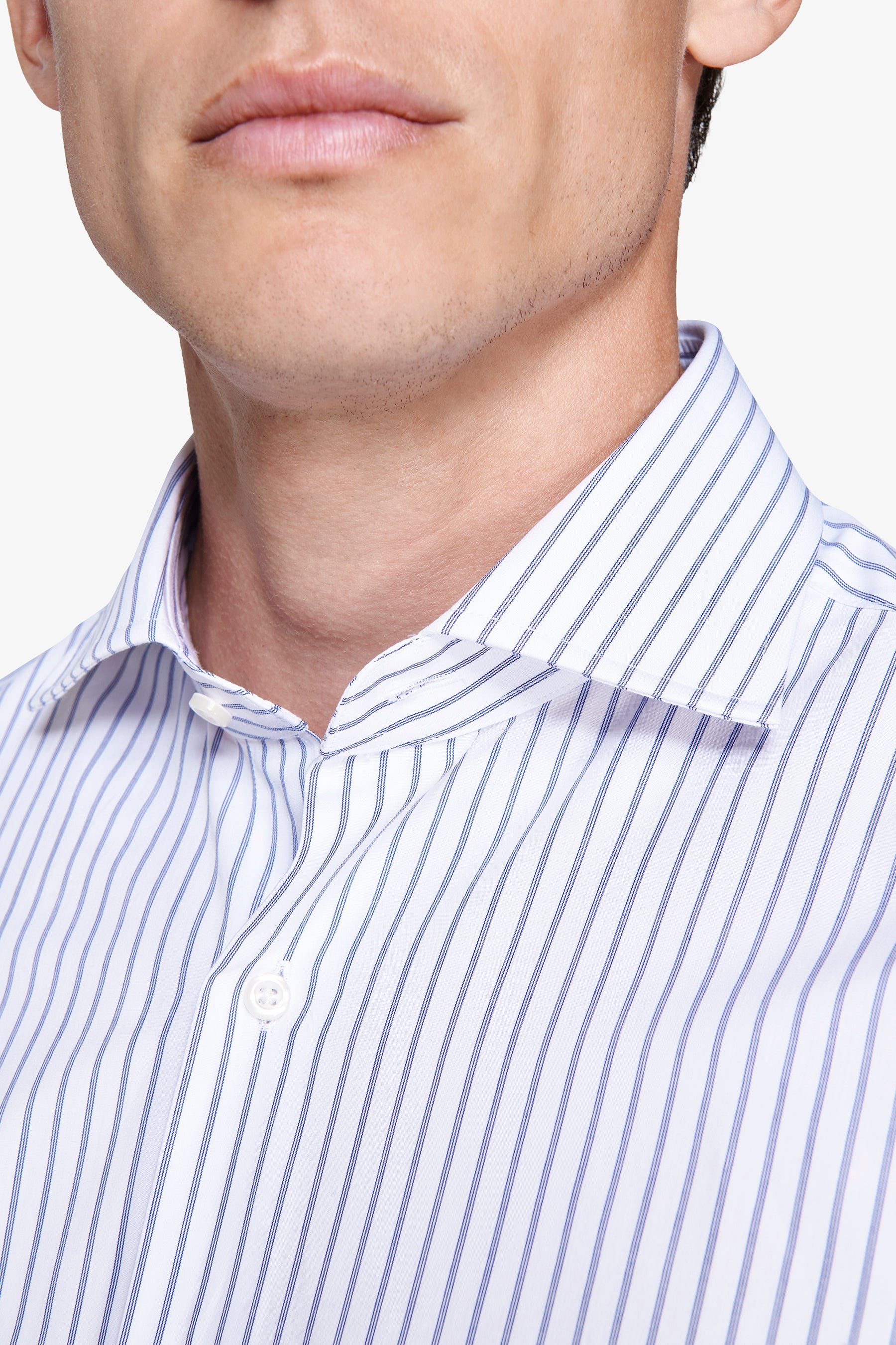 Camicia a righe blu slim