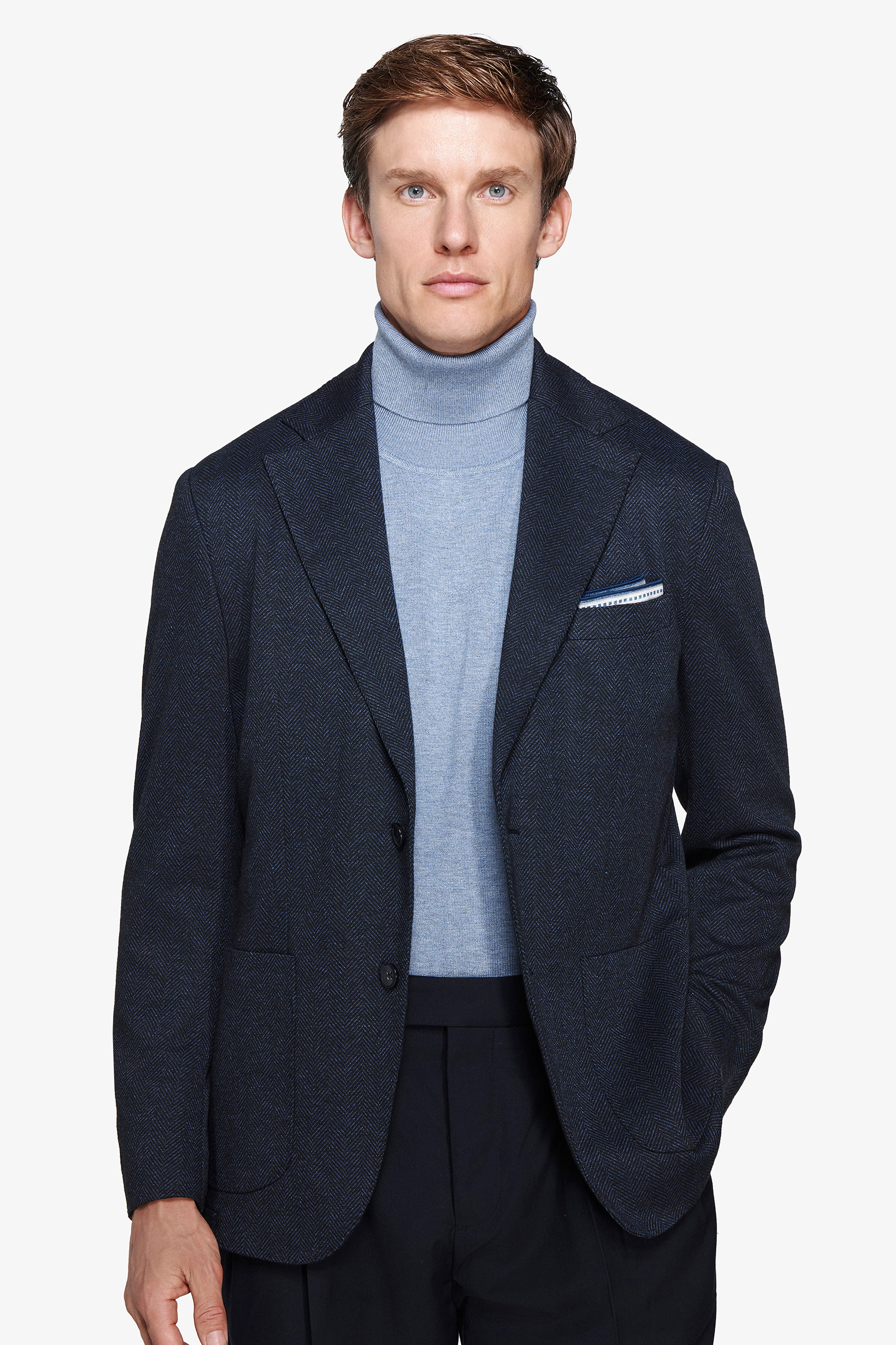 Giacca Herringbone blu