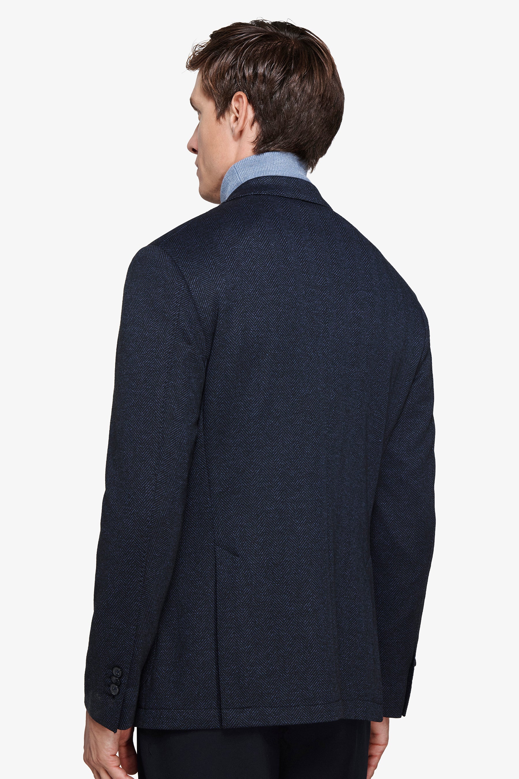 Giacca Herringbone blu