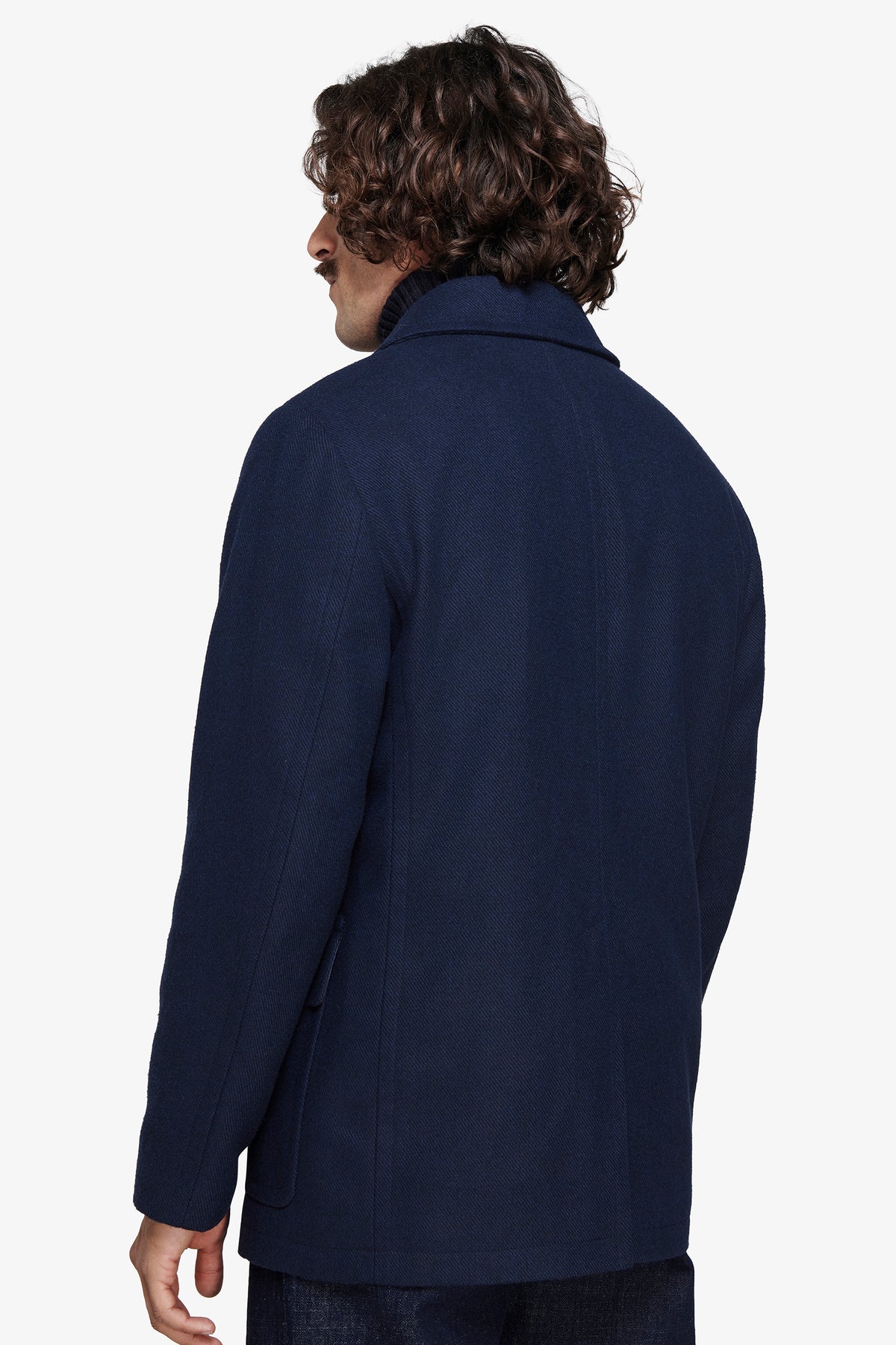 Cappotto doppiopetto blu