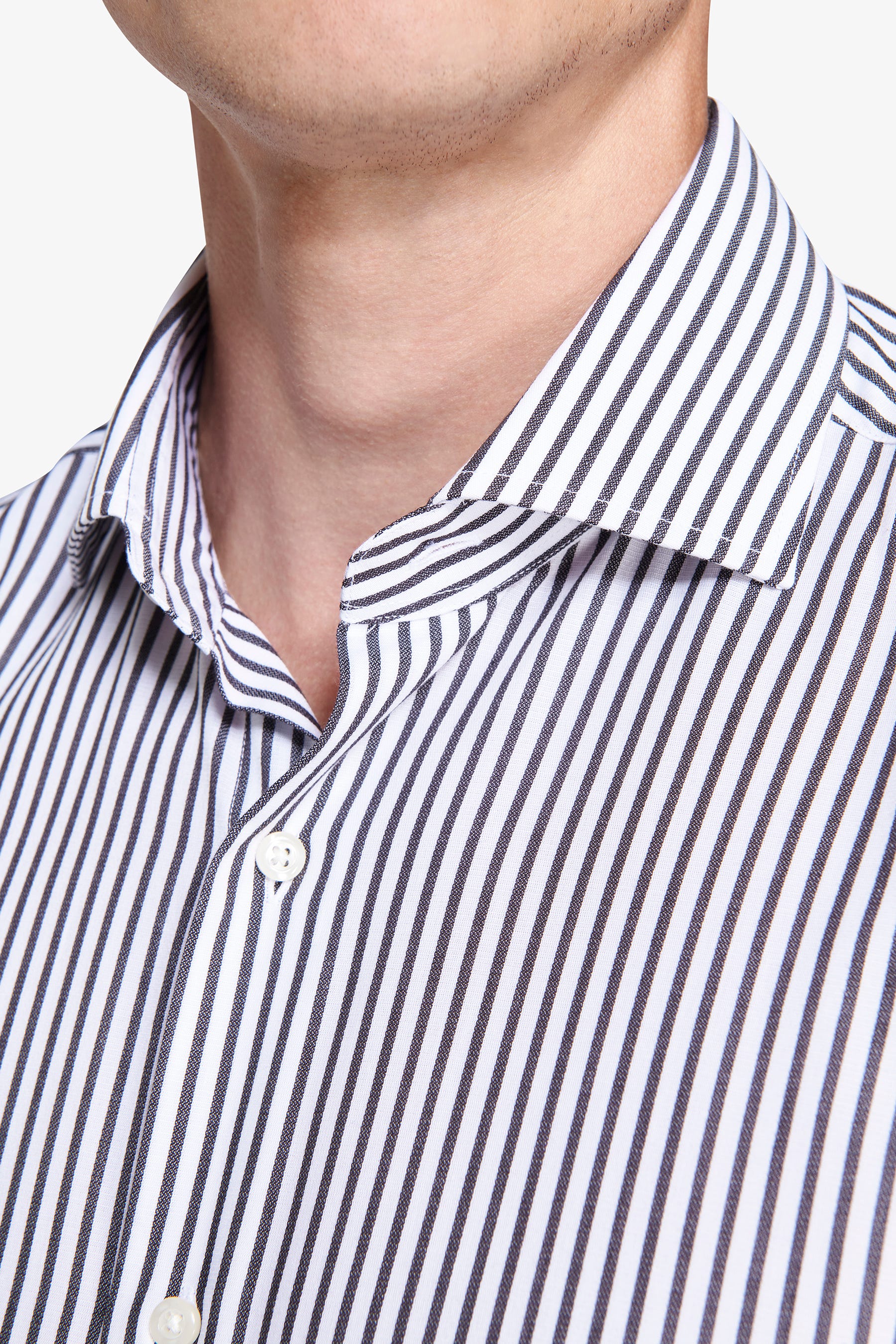 Camicia a righe moro slim