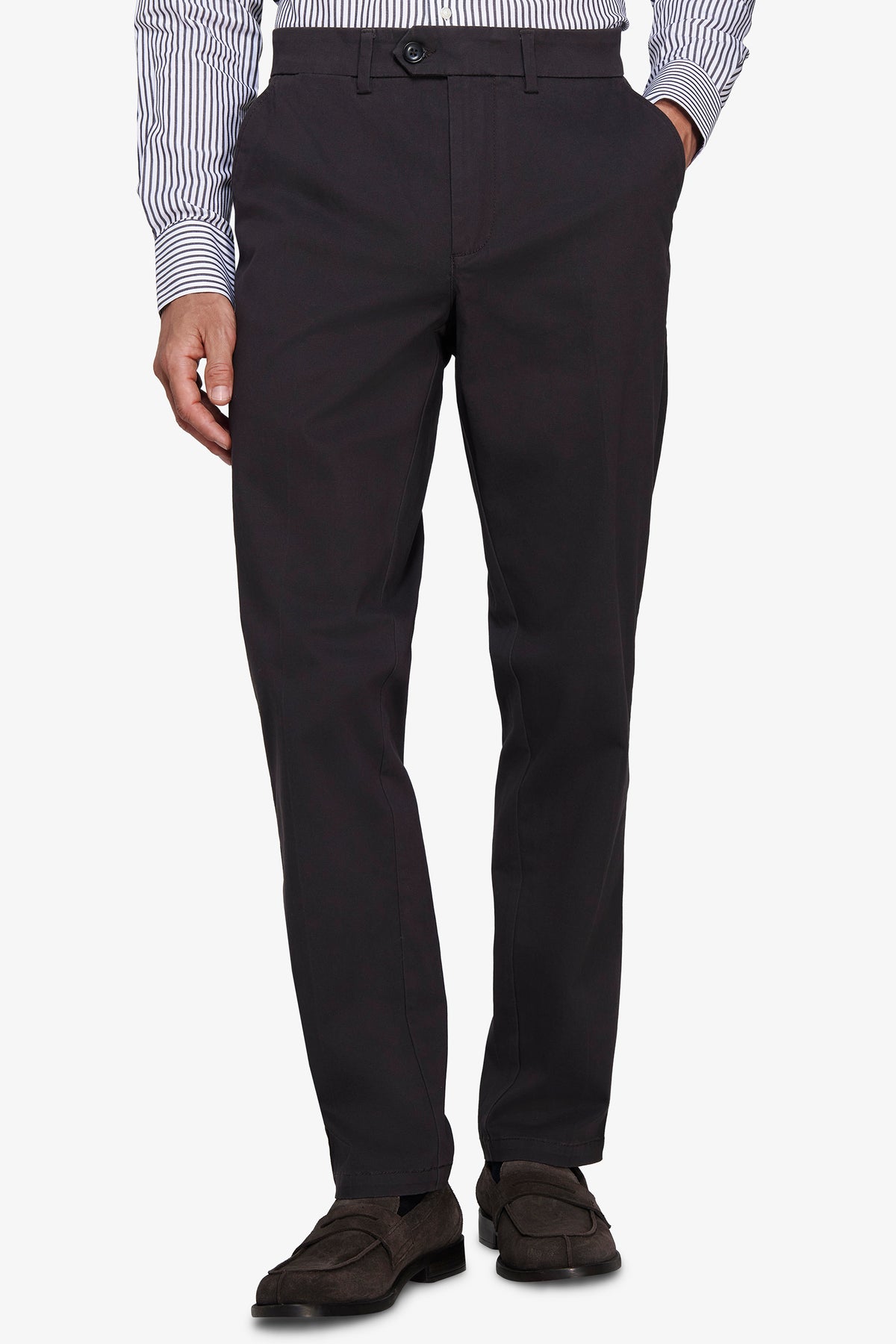 Chino-Hose aus Gabardine, Regular Fit, in Grau