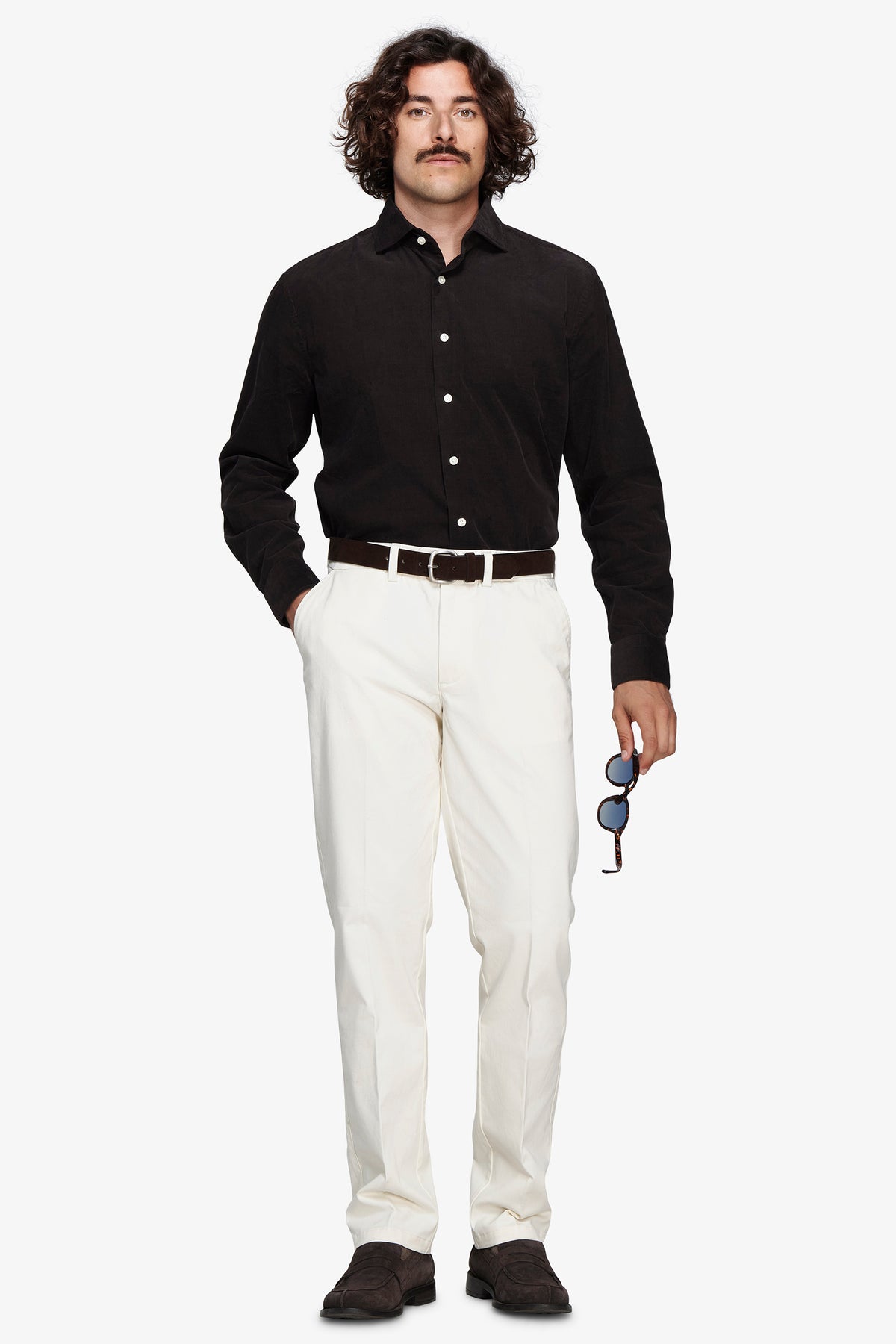 Camicia velluto millerighe leisure moro