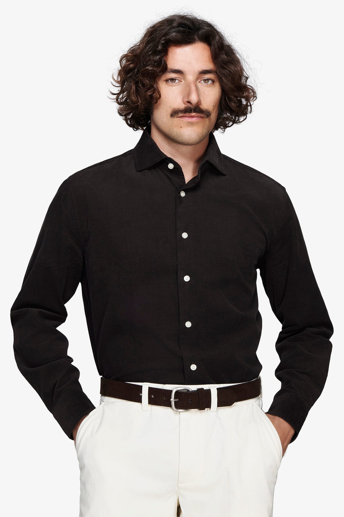 Camicia velluto millerighe leisure moro