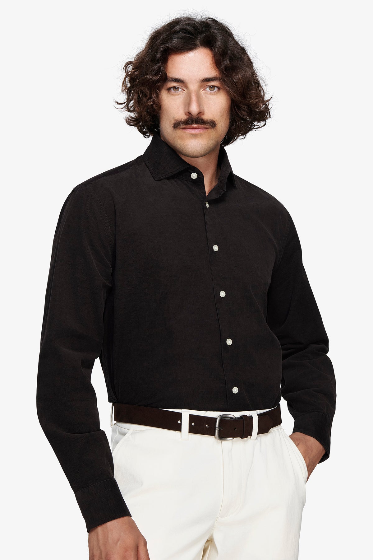 Camicia velluto millerighe leisure moro