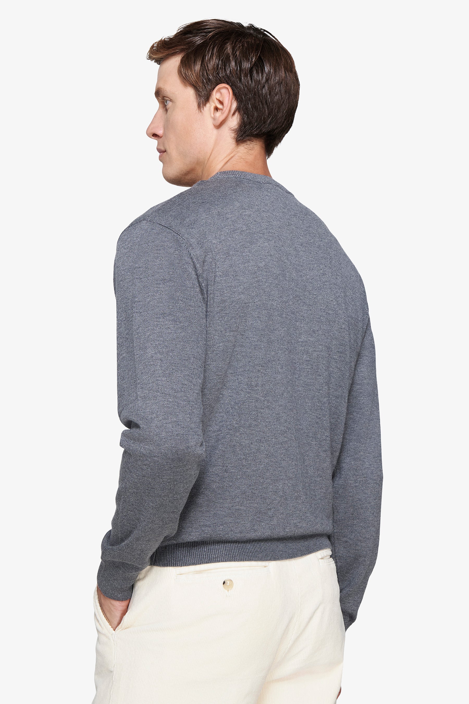Maglia girocollo basic grigio
