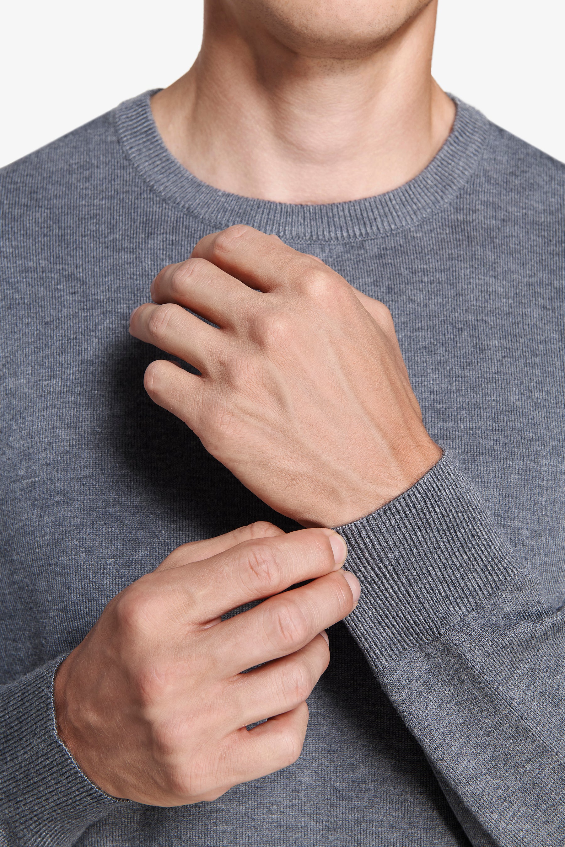 Maglia girocollo basic grigio