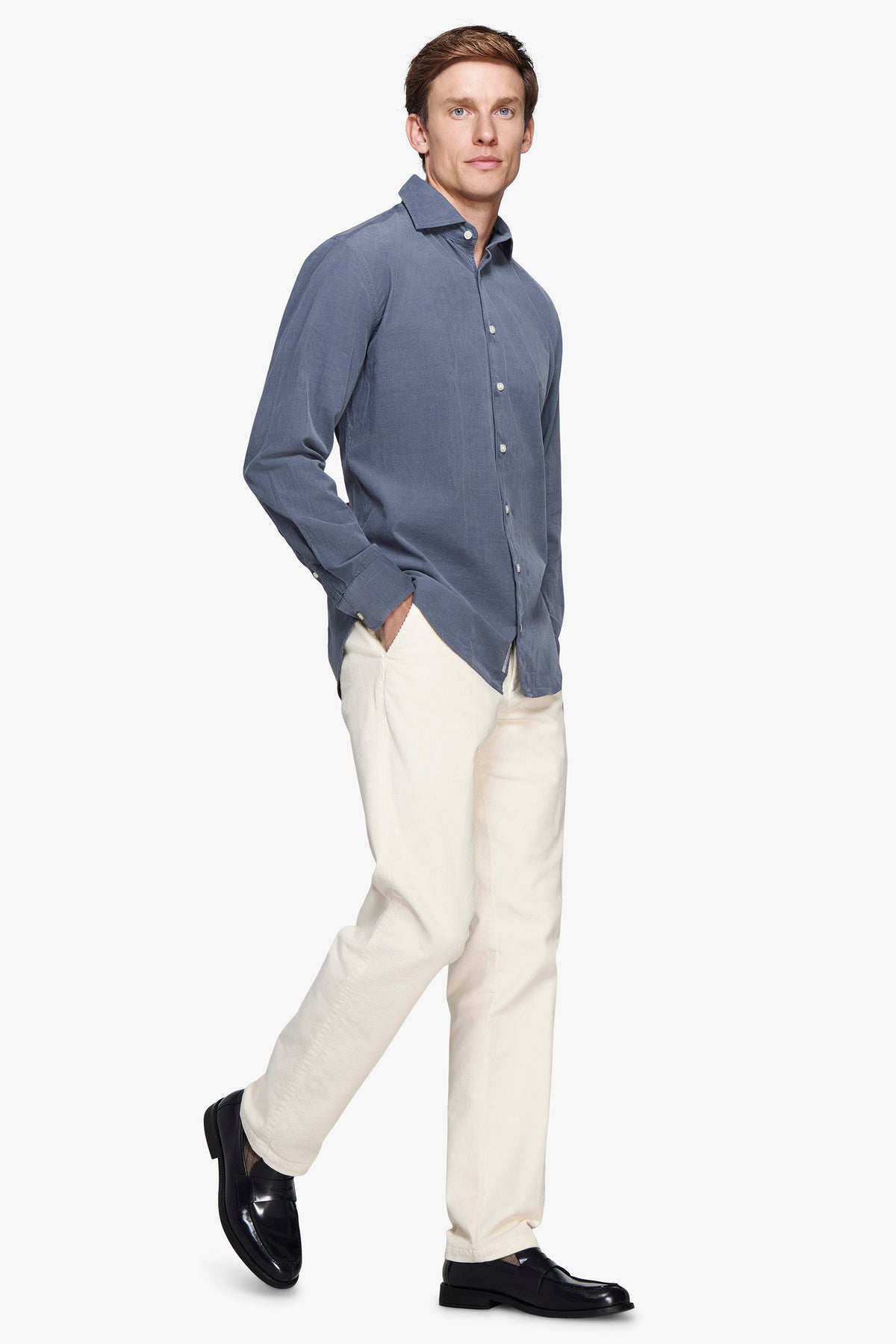 Camicia velluto millerighe leisure carta da zucchero