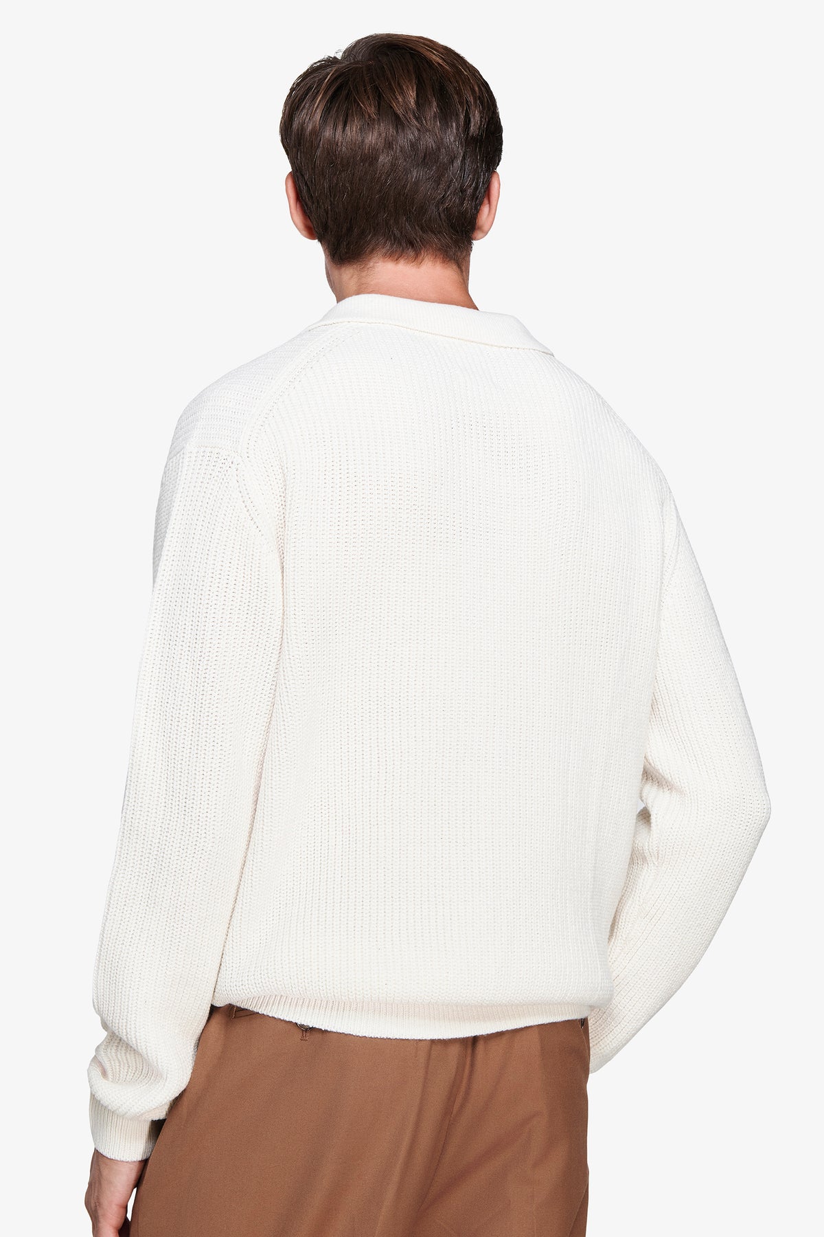 Polo in maglia panna "Volume"
