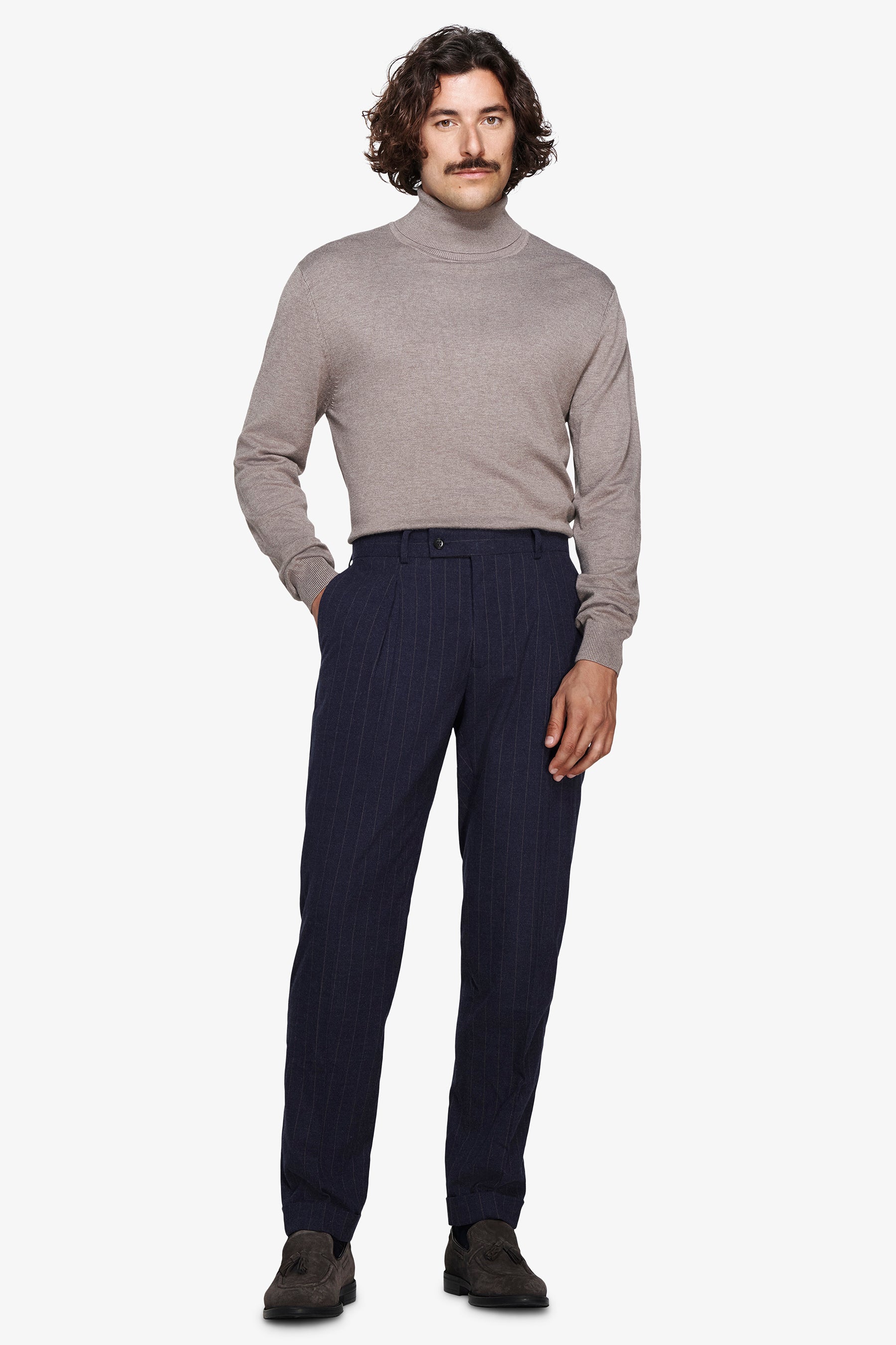 Maglia dolcevita basic tortora