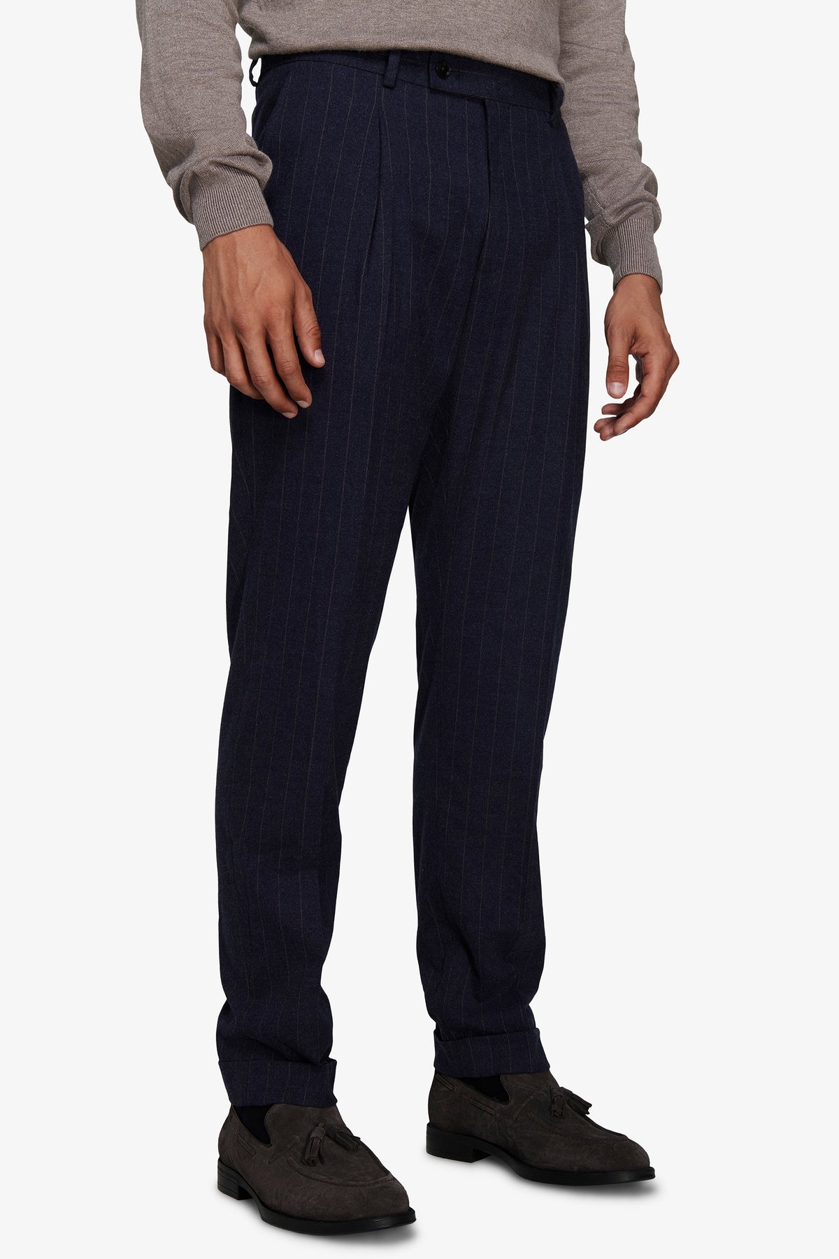 Pantaloni gessati "Contemporary" blu