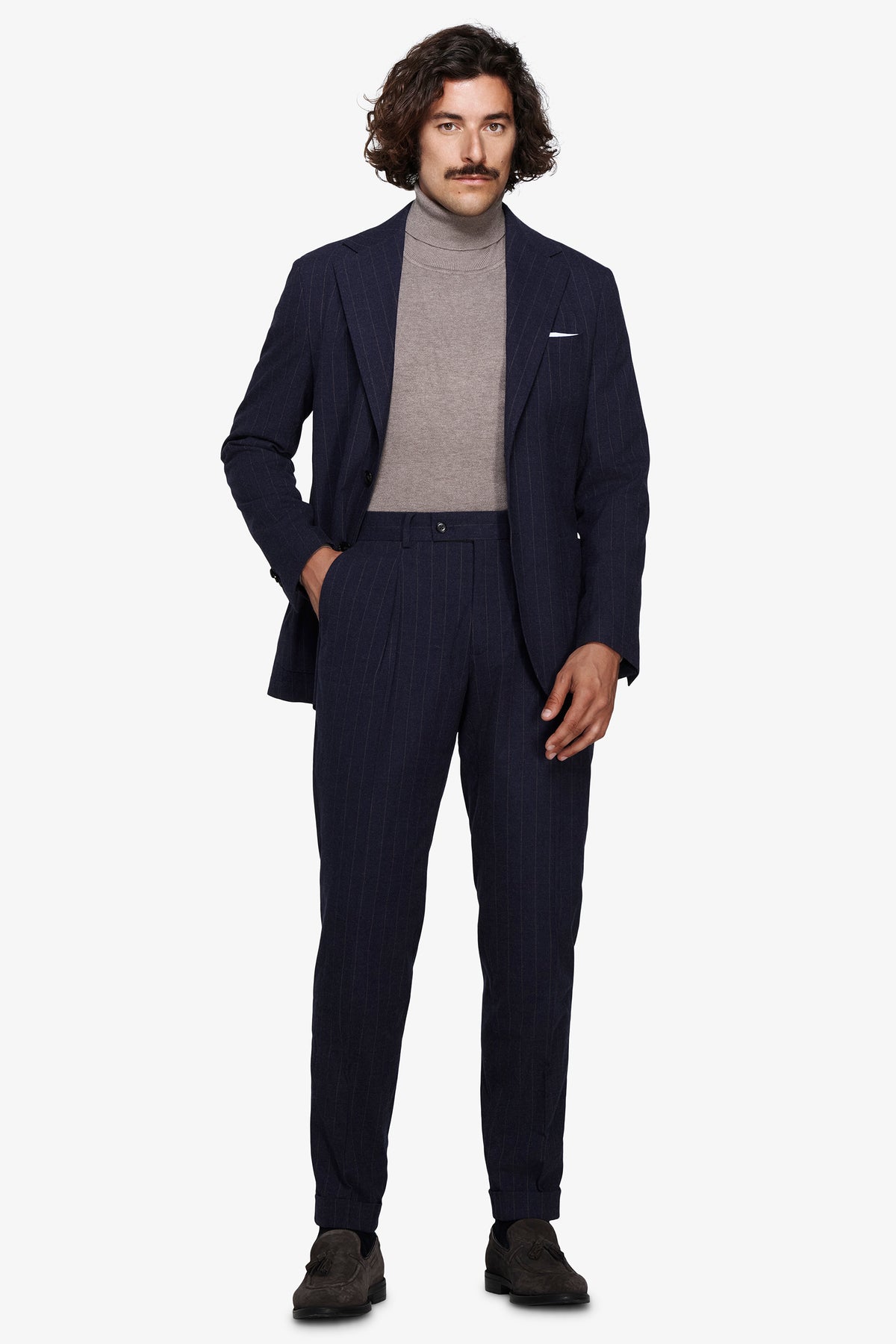 Giacca gessata "Contemporary" blu