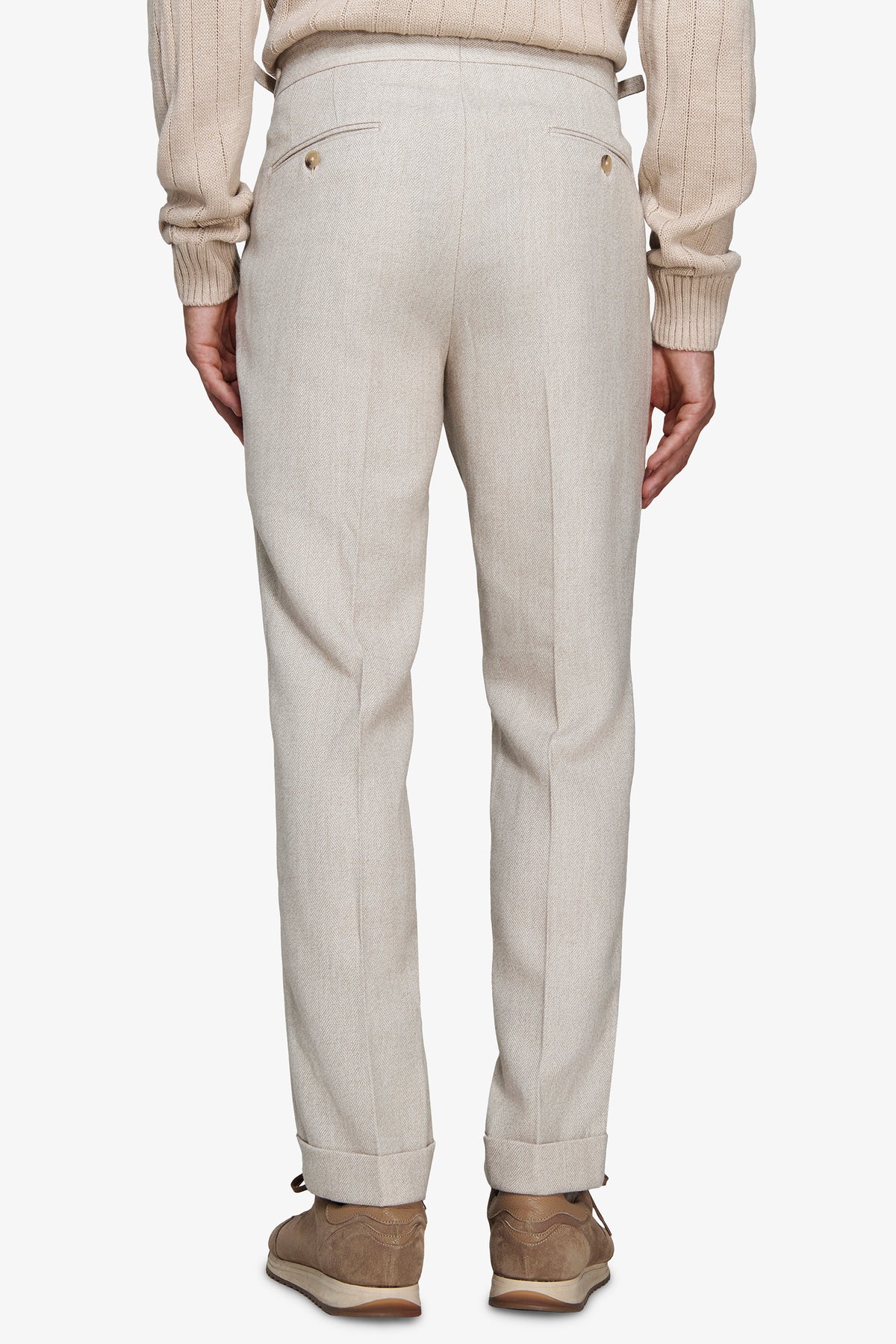 Pantaloni Herringbone "Contemporary" corda